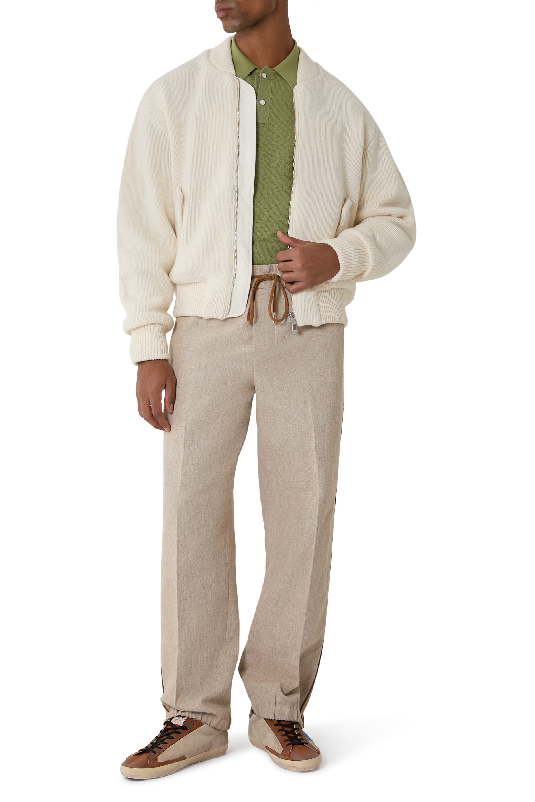 قميص بولو بأزرار نسيج خفيف الوزن