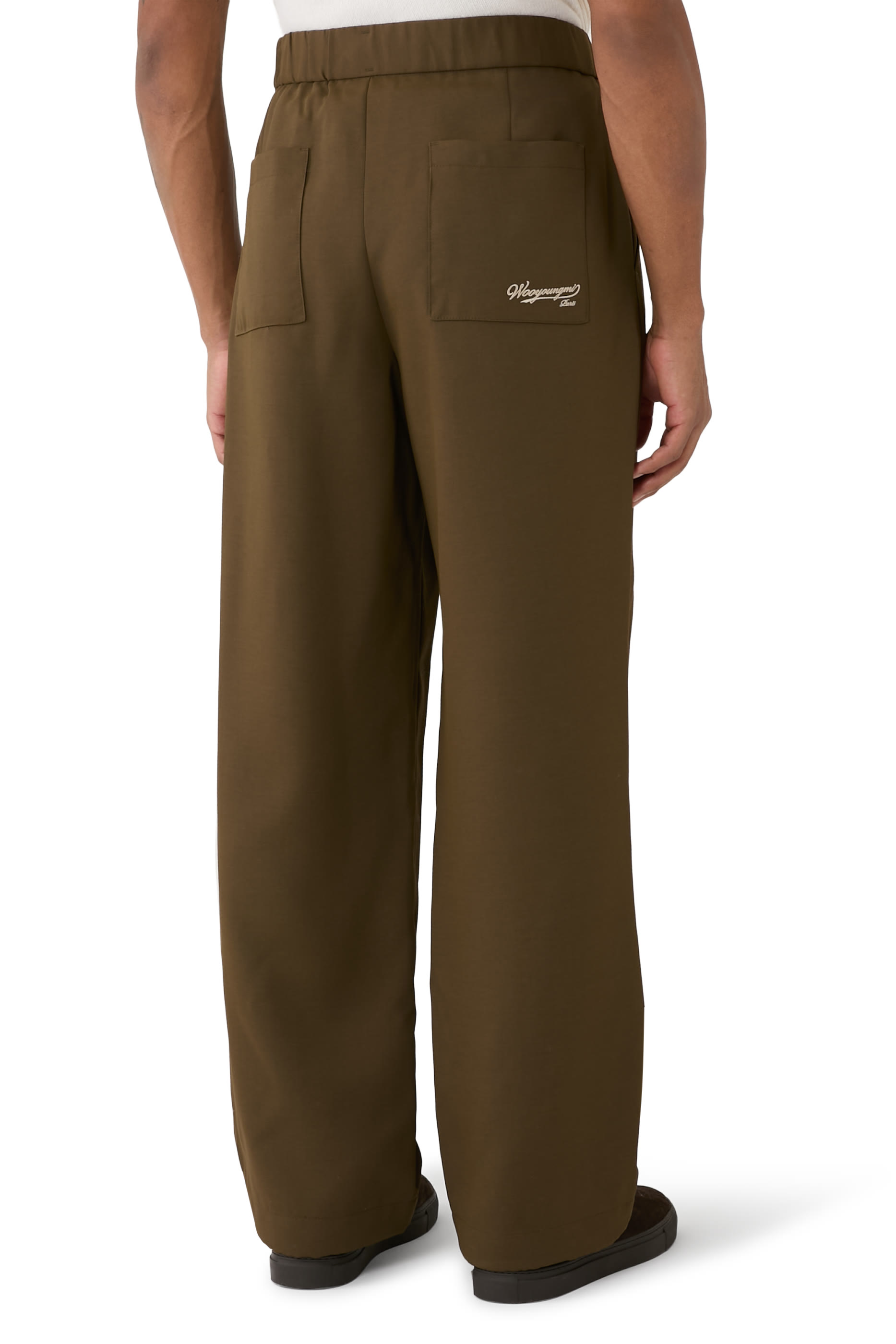 بنطال بشعار الماركة قطن