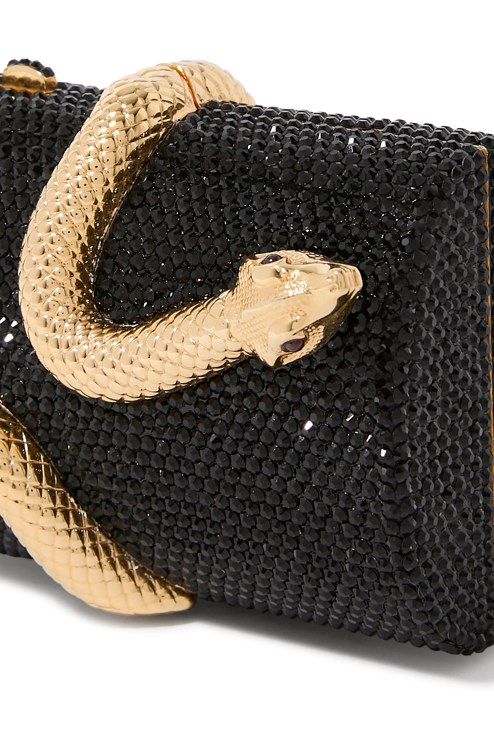 كلاتش سبايرل بنقشة أفعى مرصع بركريستال