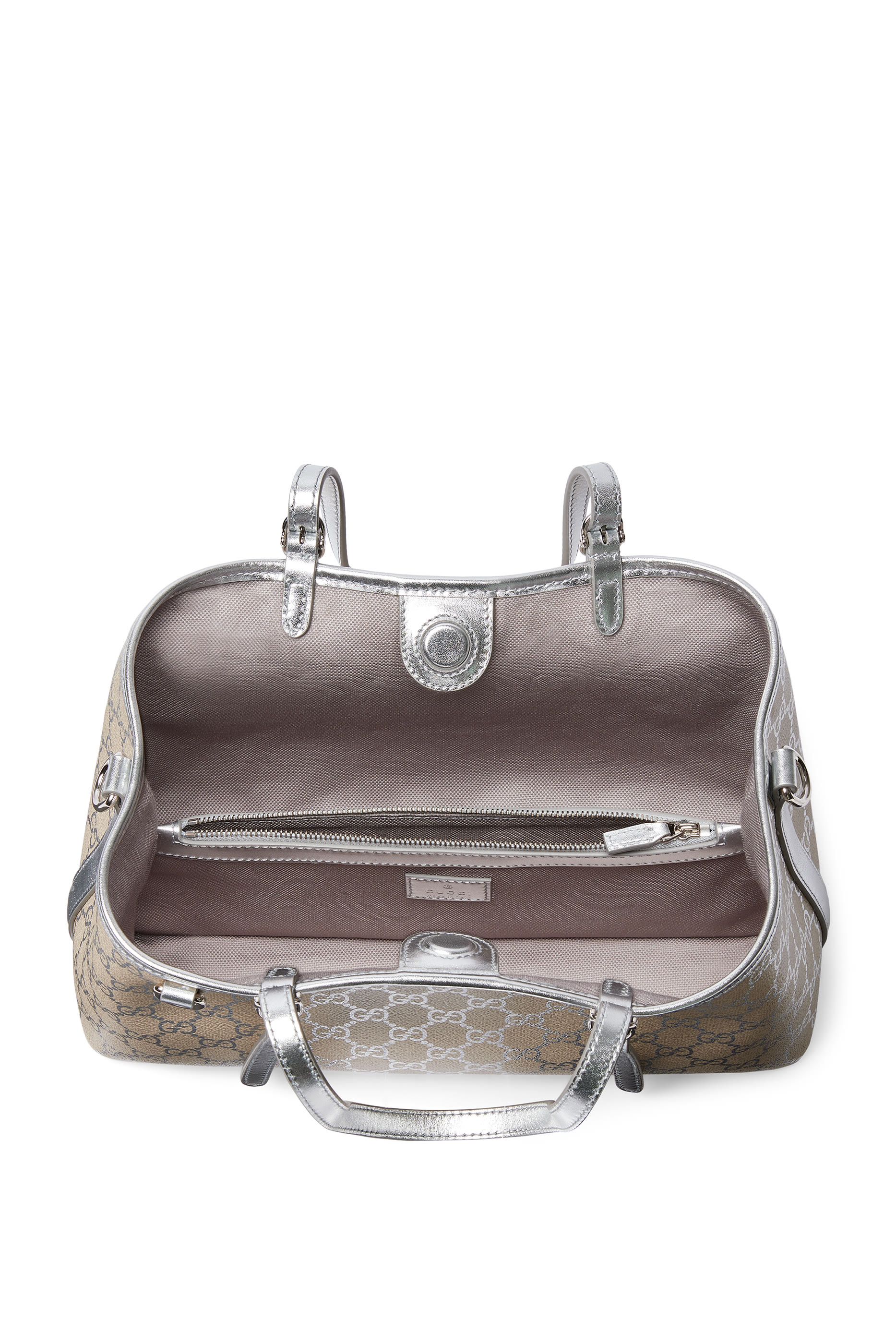 حقيبة يد متوسطة بشعار الماركة