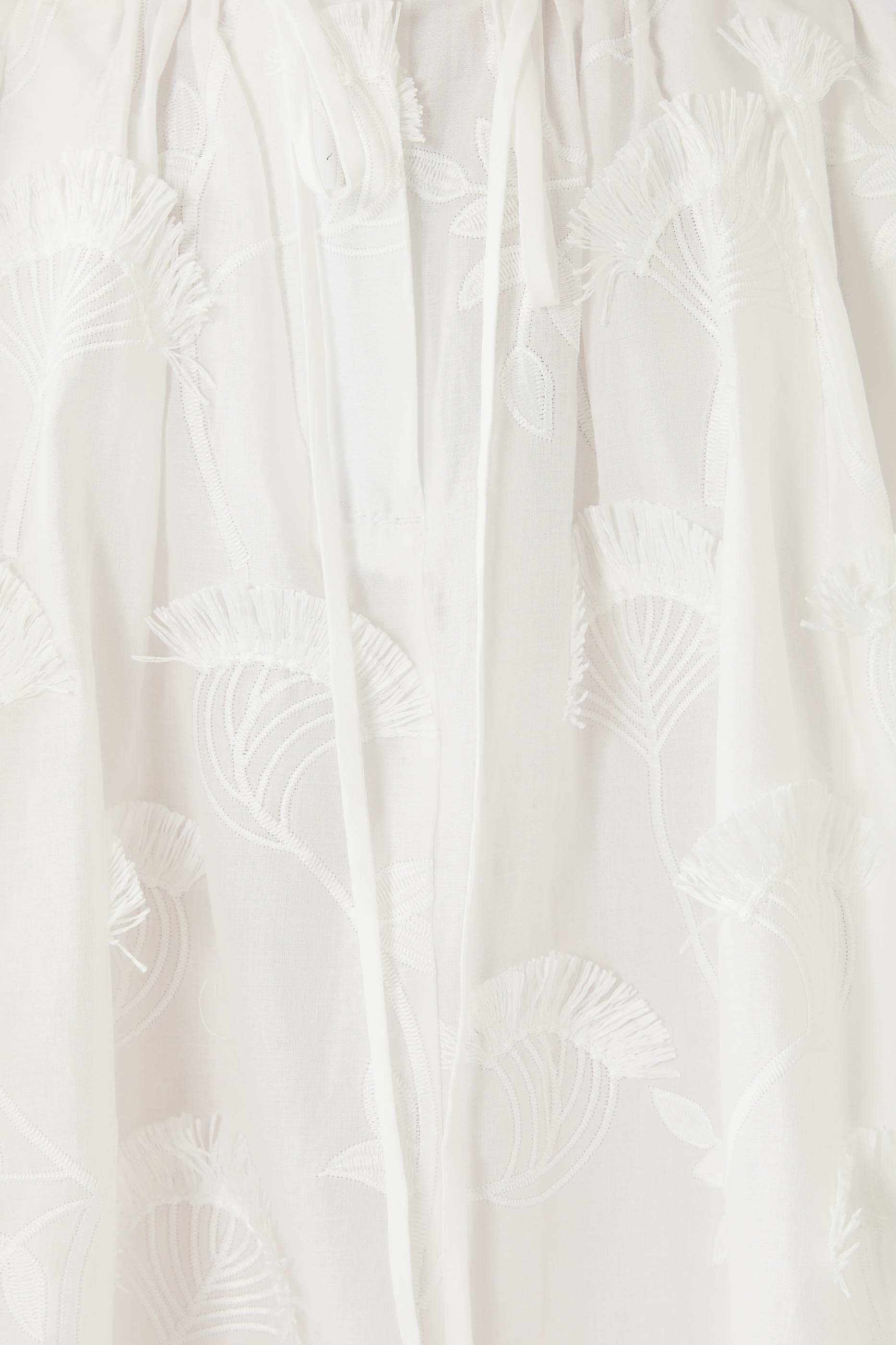 تنورة متوسطة الطول برباط عند الخصر مزيج أورجانزا