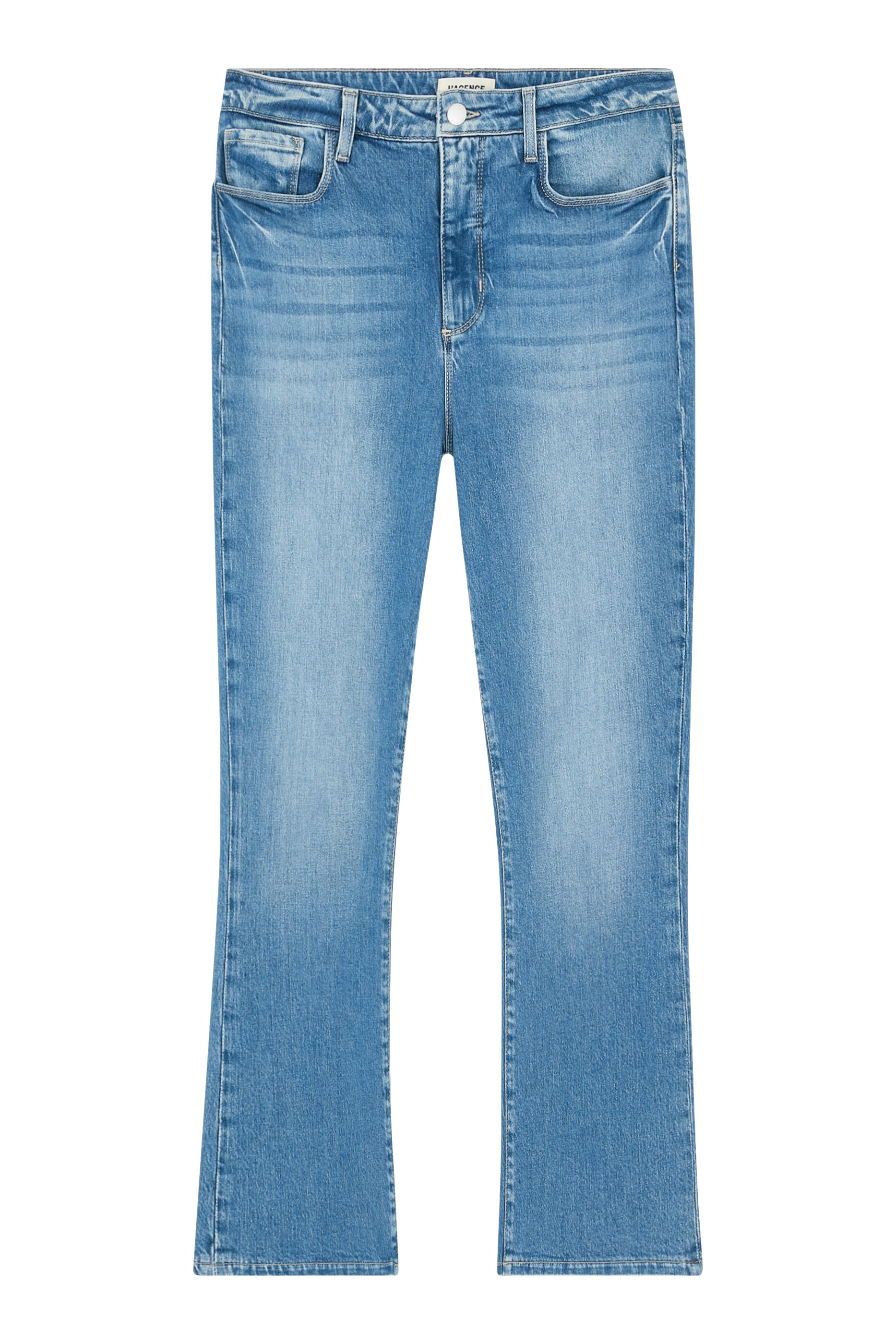 بنطال جينز ميرا بقصة ضيقة قصيرة بحافة واسعة