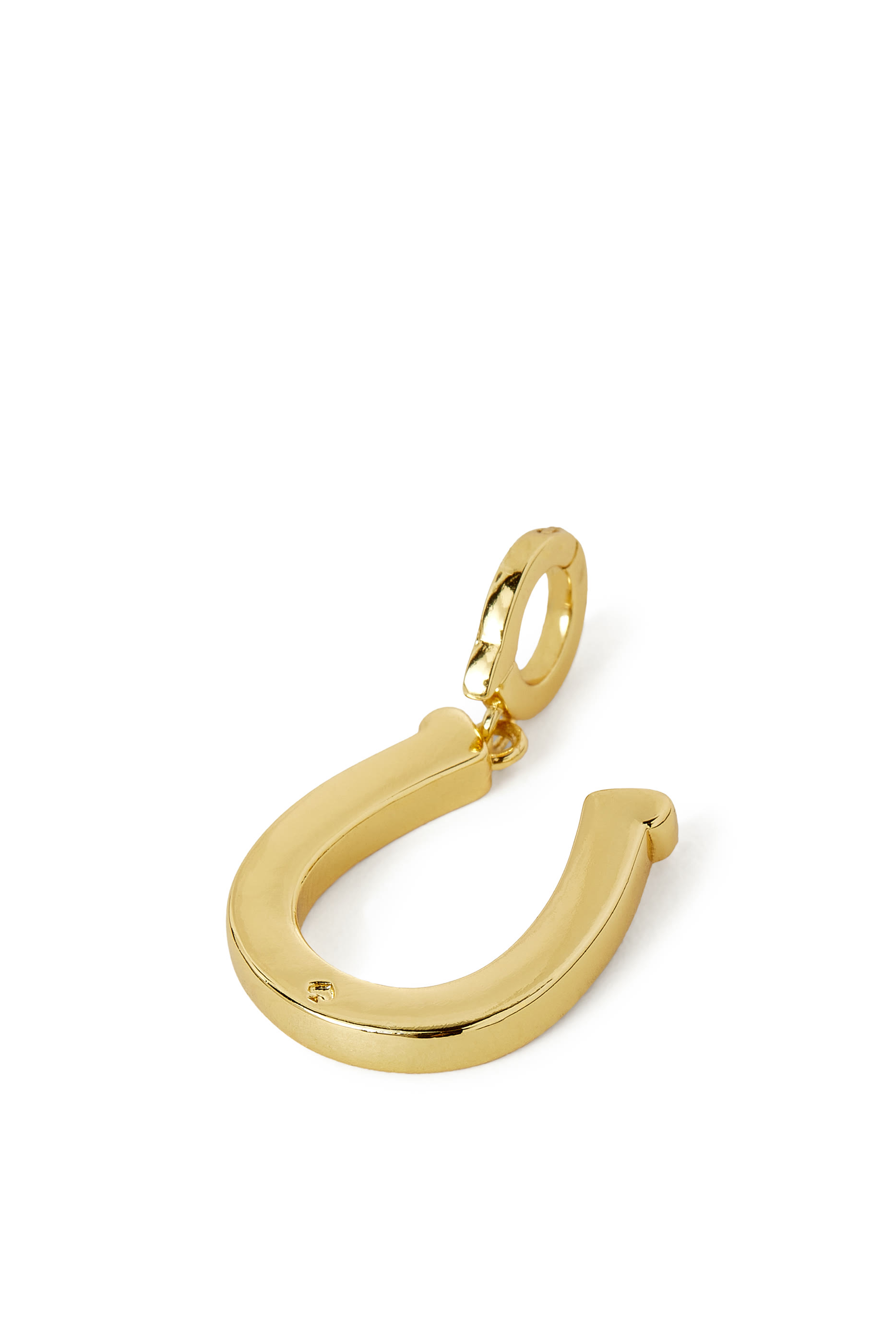 حلية وان إن أ مليون بتصميم حدوة حصان مرصعة بأحجار زركونيا مكعبة، معدن مطلي