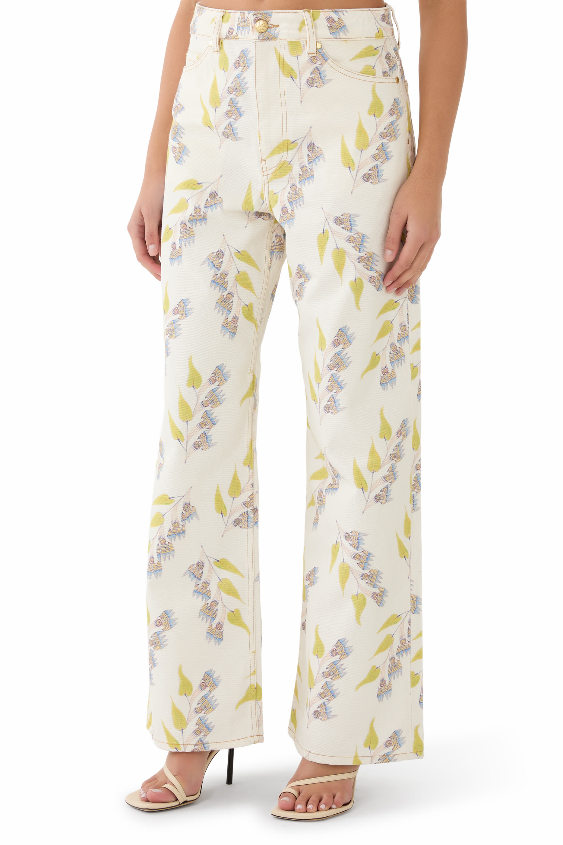 بنطال جينز ذا ويلو بقصة ساق واسعة