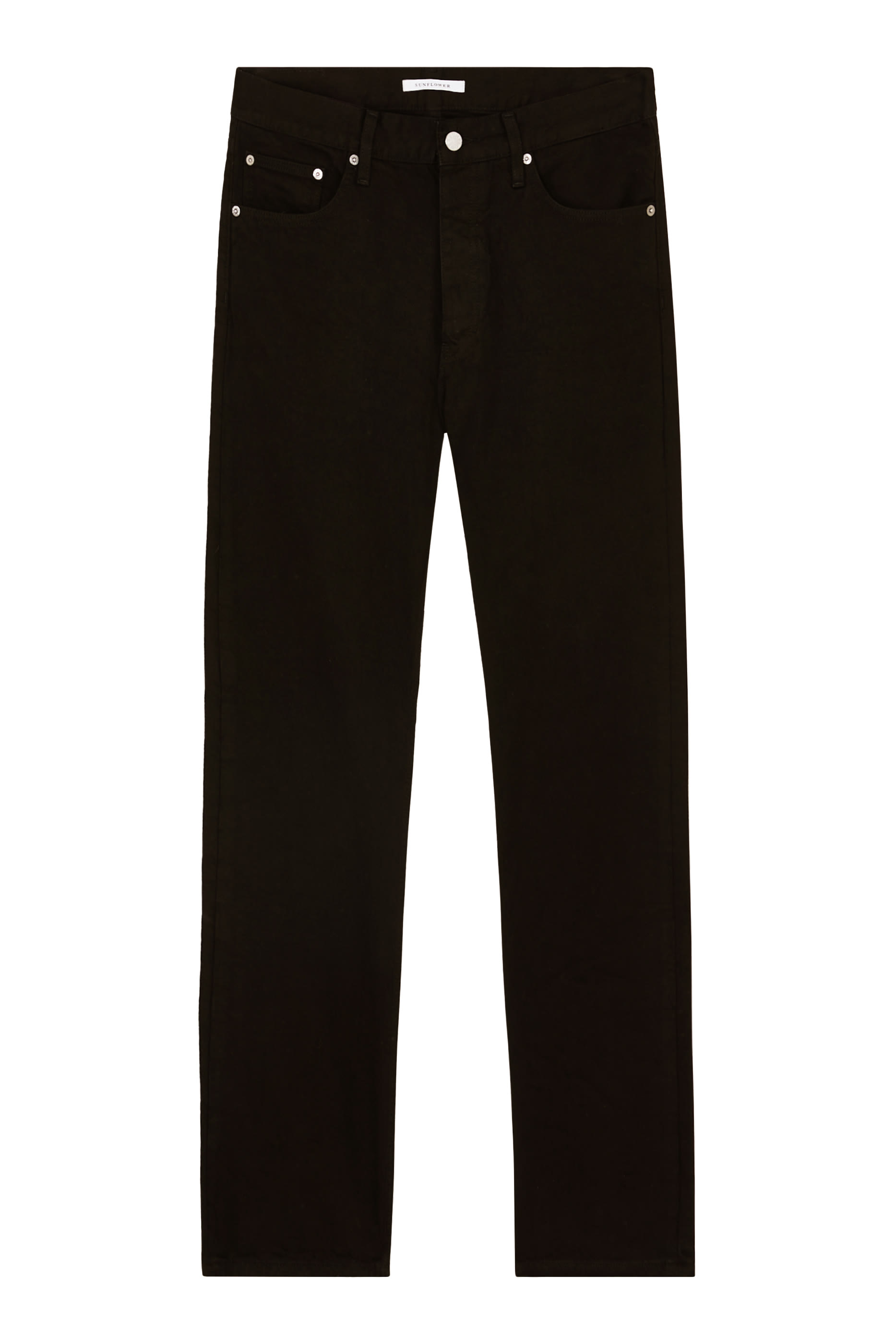 بنطال دنيم مصبوغ بقصة واسعة