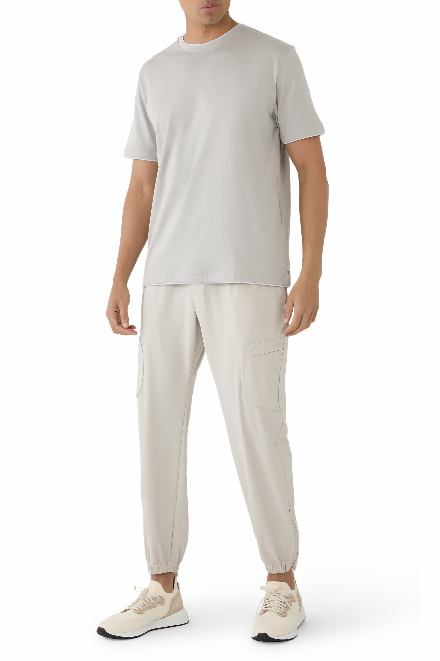 بنطال بجيوب خارجية قماش مطاطي