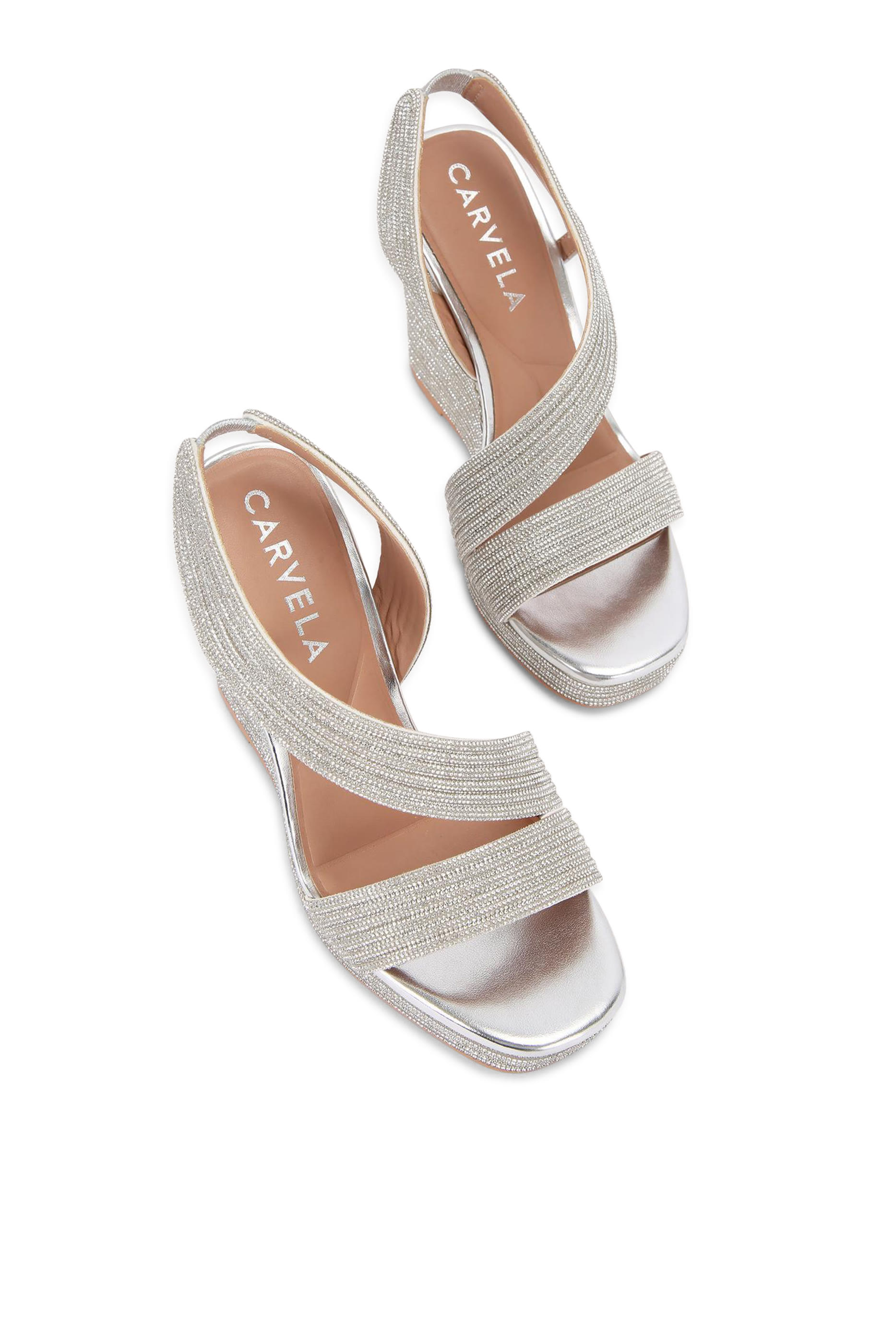 حذاء غالا بنعل ويدج 110 مرصع بأحجار