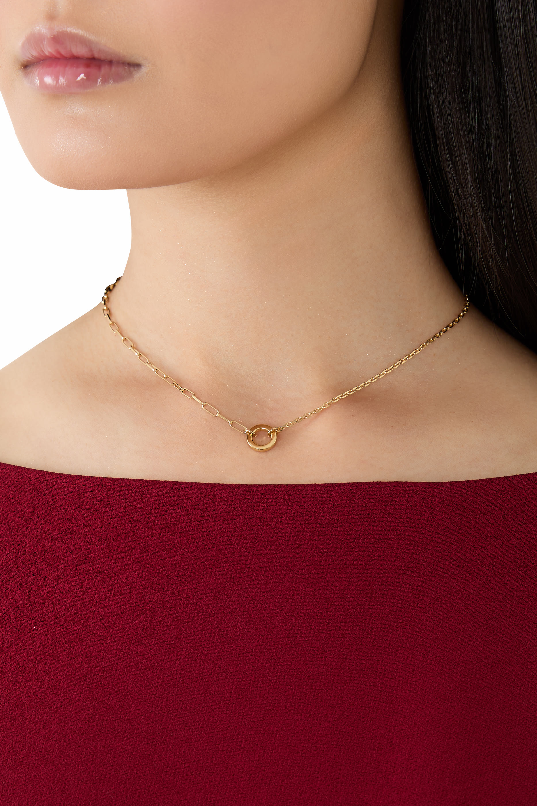 قلادة وان إن أ ميليون بسلاسل مختلطة، معدن مطلي