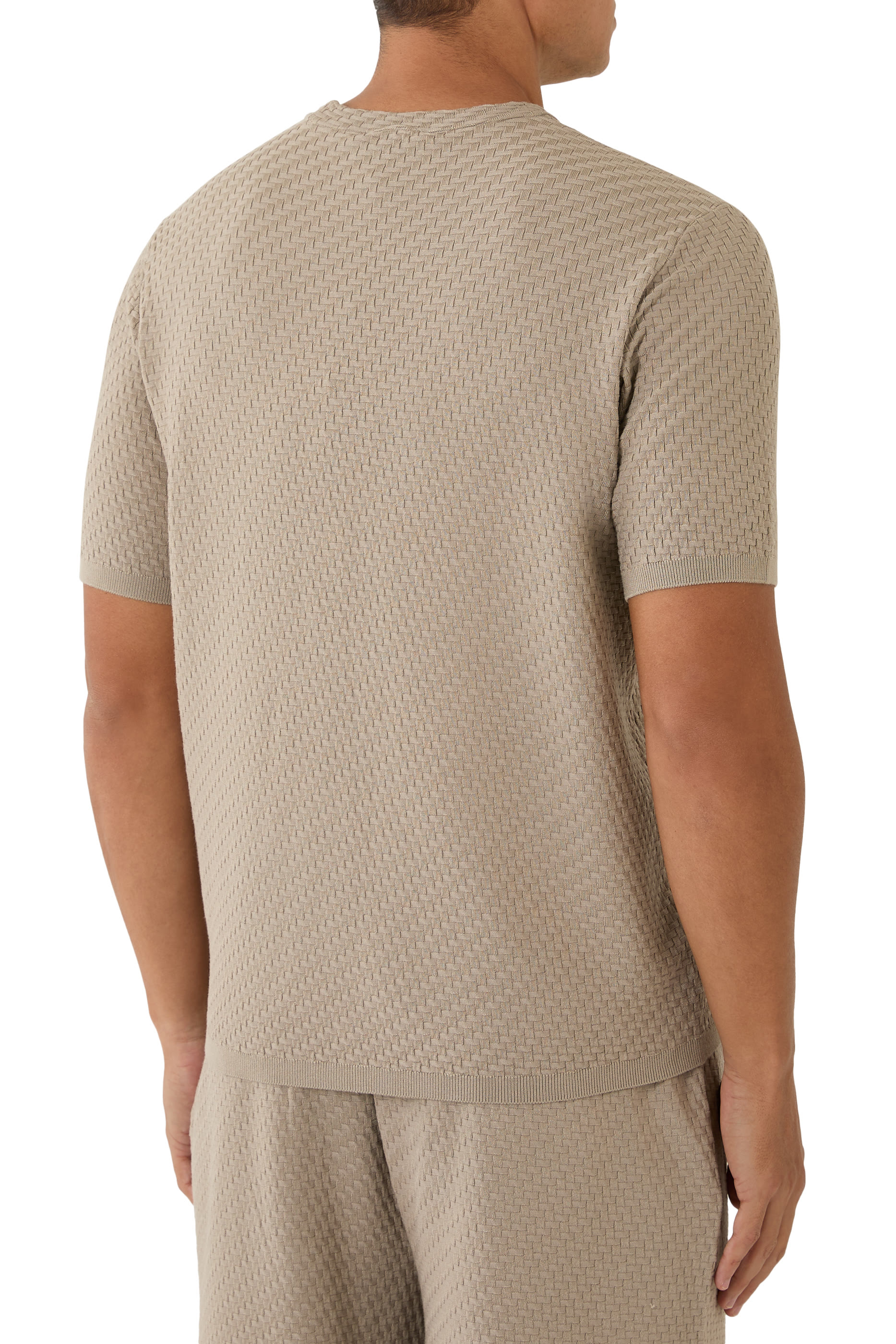 سترة صوف عضوي بارز الملمس