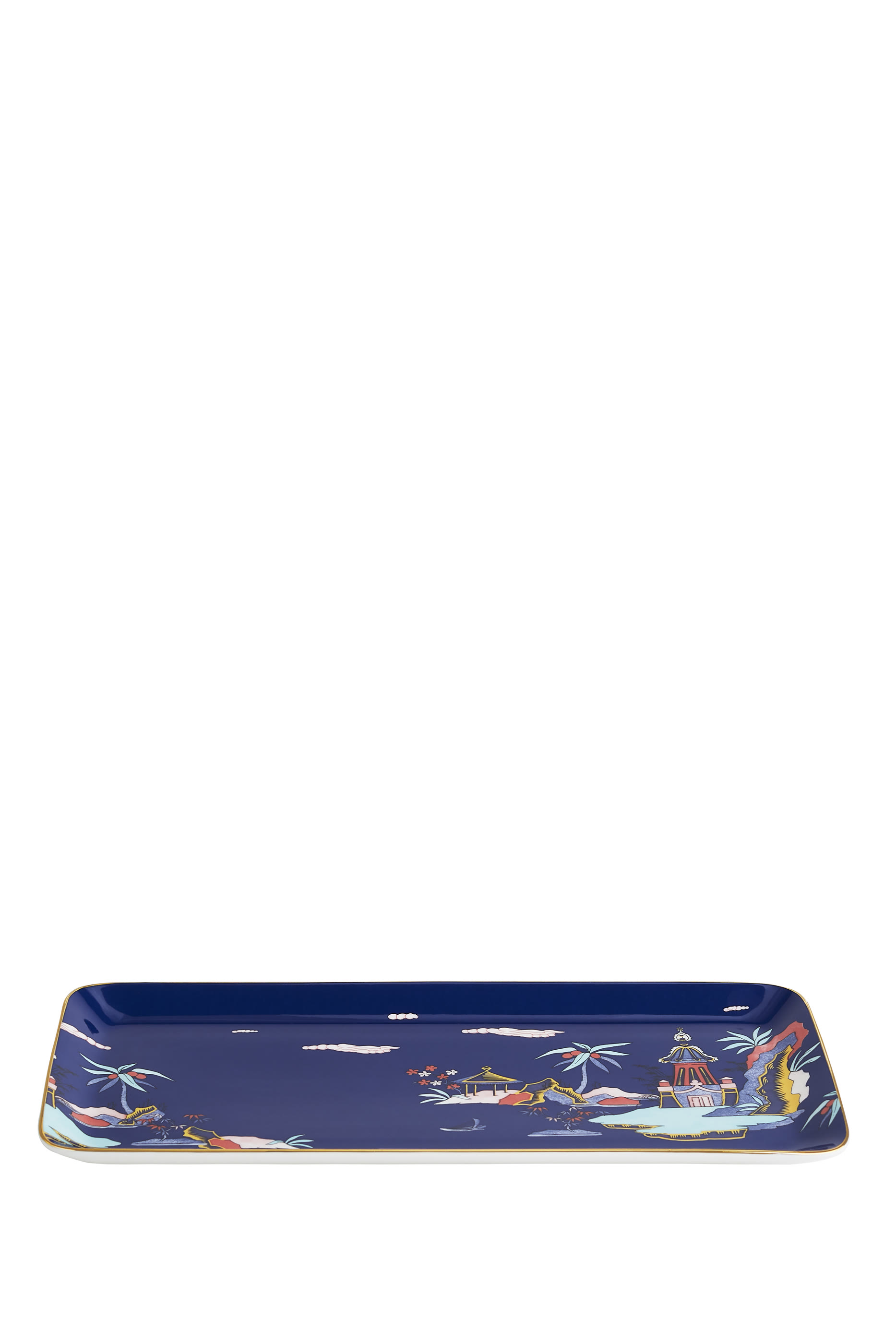 Wonderlust Blue Pagoda Sandwich Tray