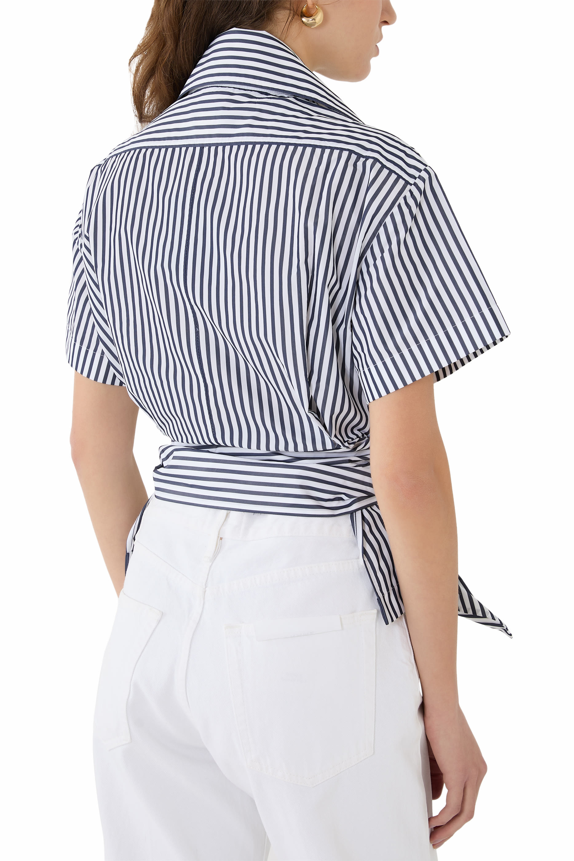 قميص مزين بعقدة فاي معاد تدويره