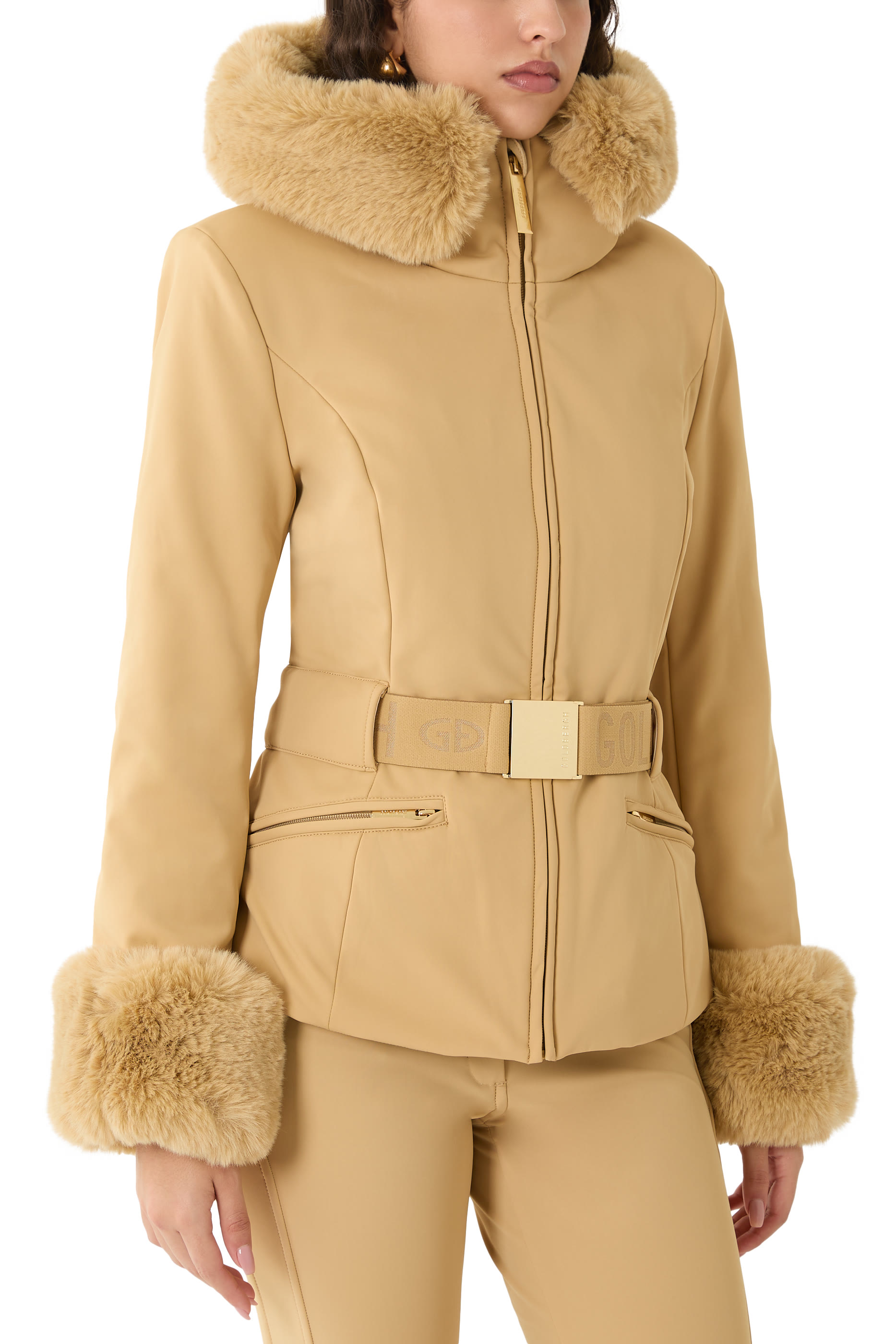 جاكيت تزلج بريزيوسو بحواف من فرو صناعي