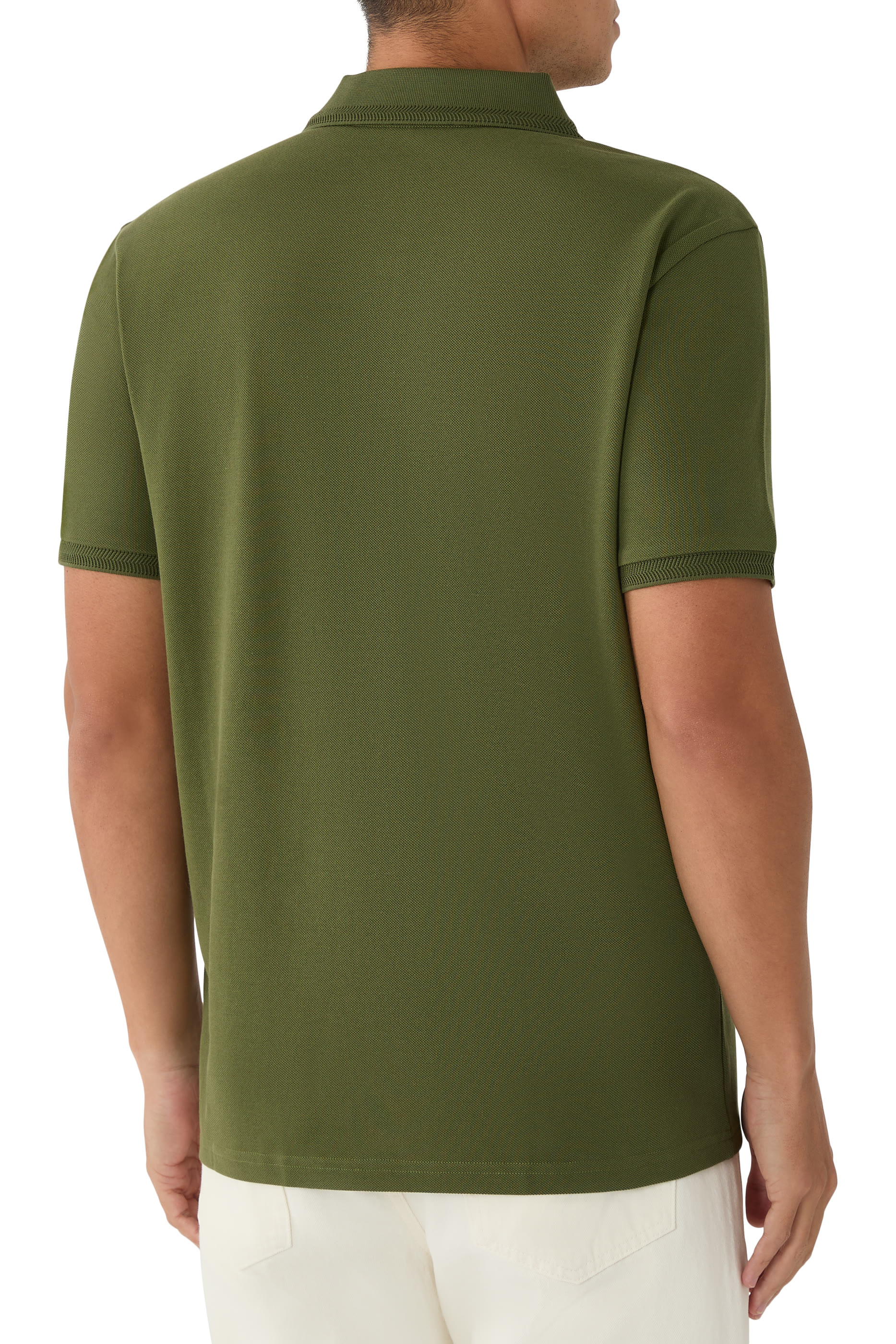 قميص بولو برقعة شعار الماركة قطن