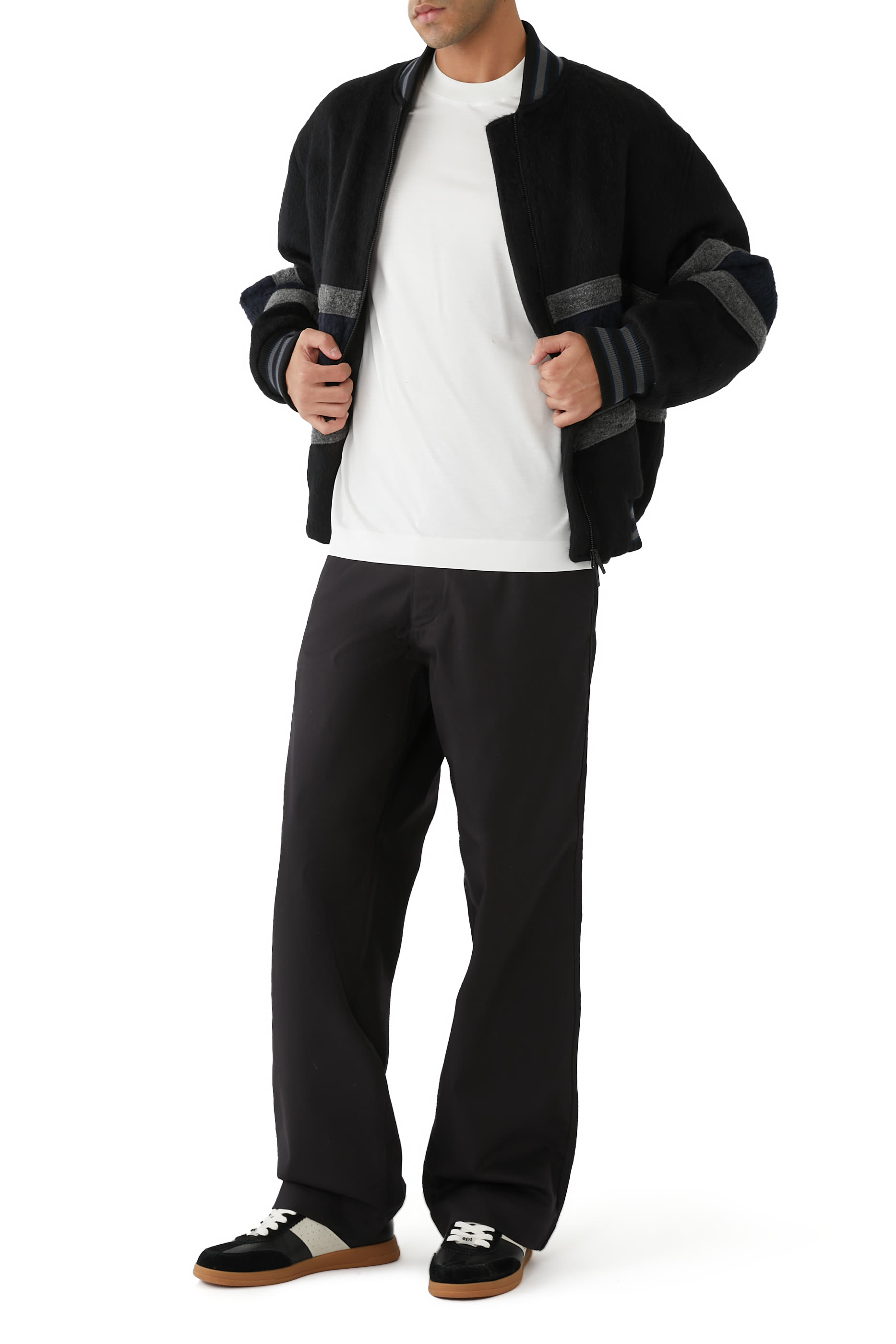 بنطال بقصة ساق مستقيمة قطن معاد تدويره من التشكيلة المستدامة