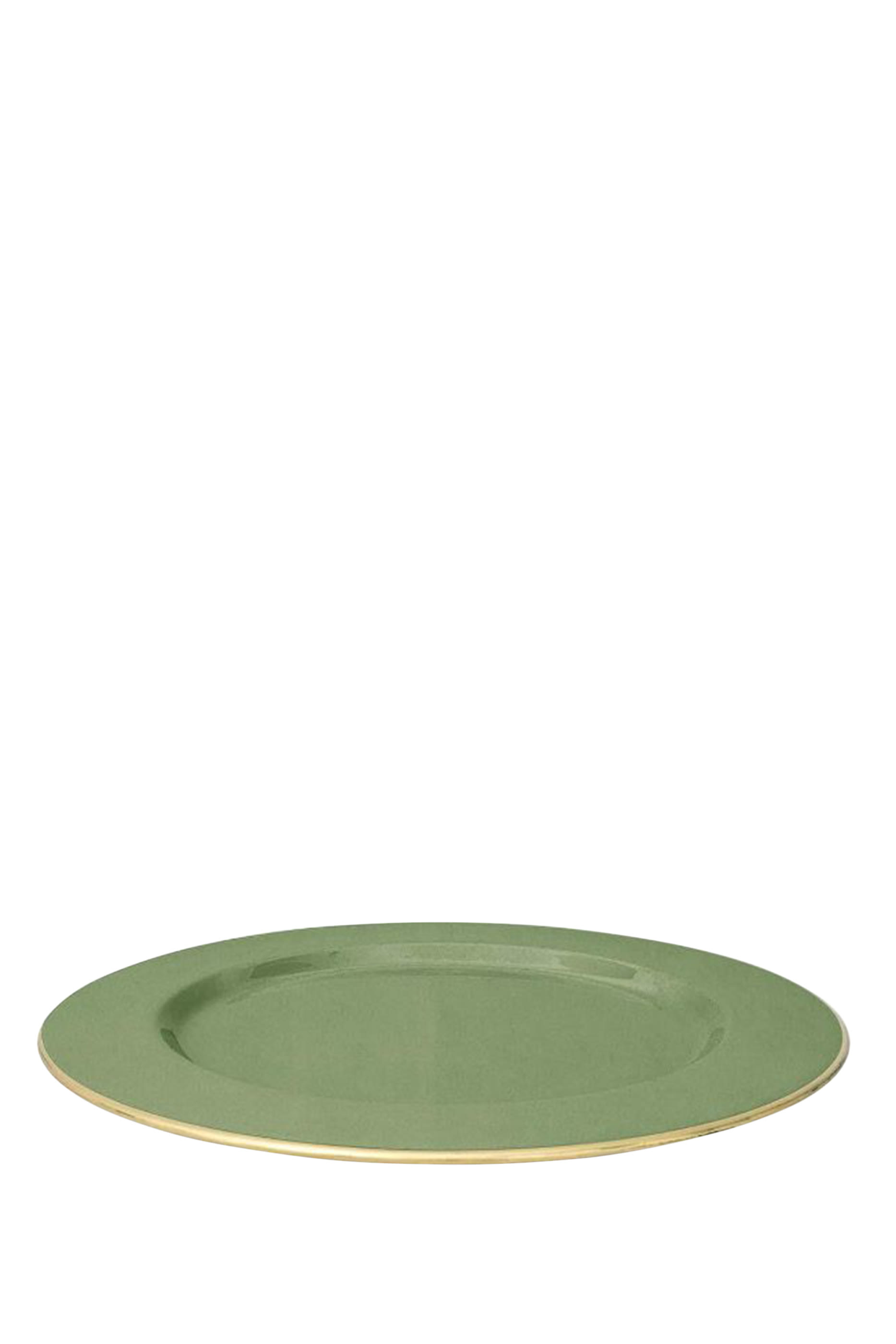 طبق معدني مستدير