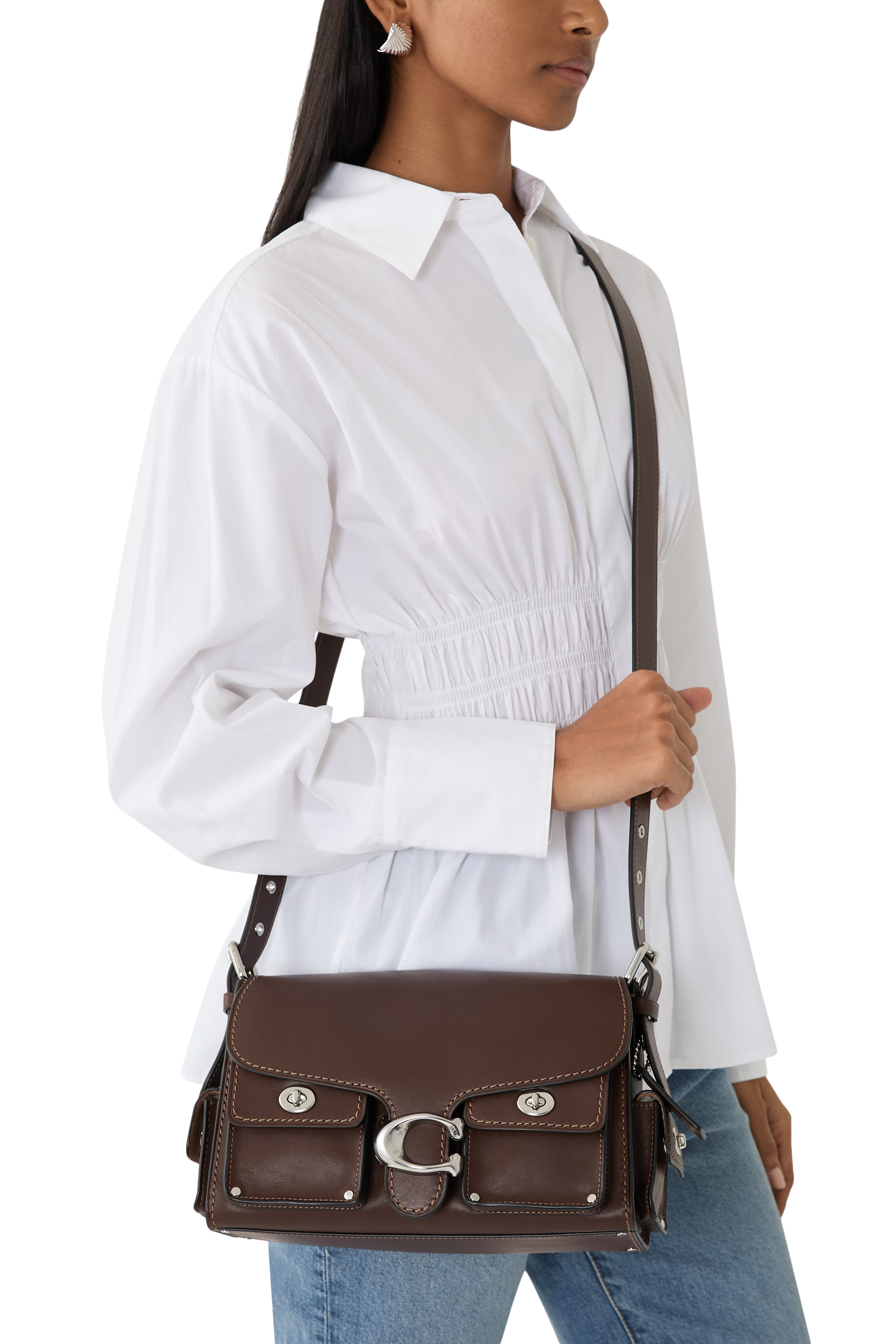 حقيبة كتف كارجو تابي سوفت بقفل دوار