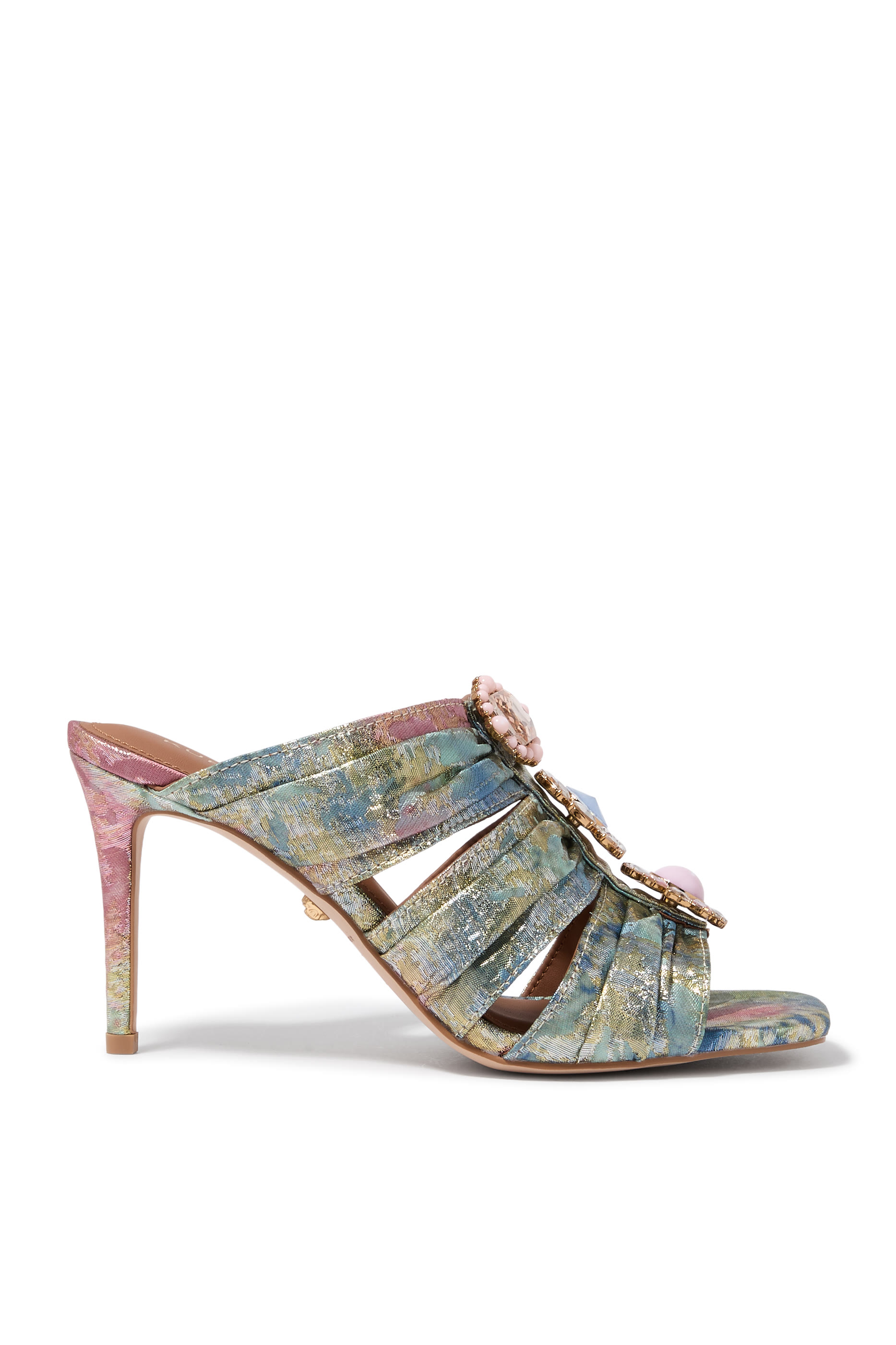 حذاء كنسينغتون مفتوح من الخلف بربطات فيونكة خامة ناعمة