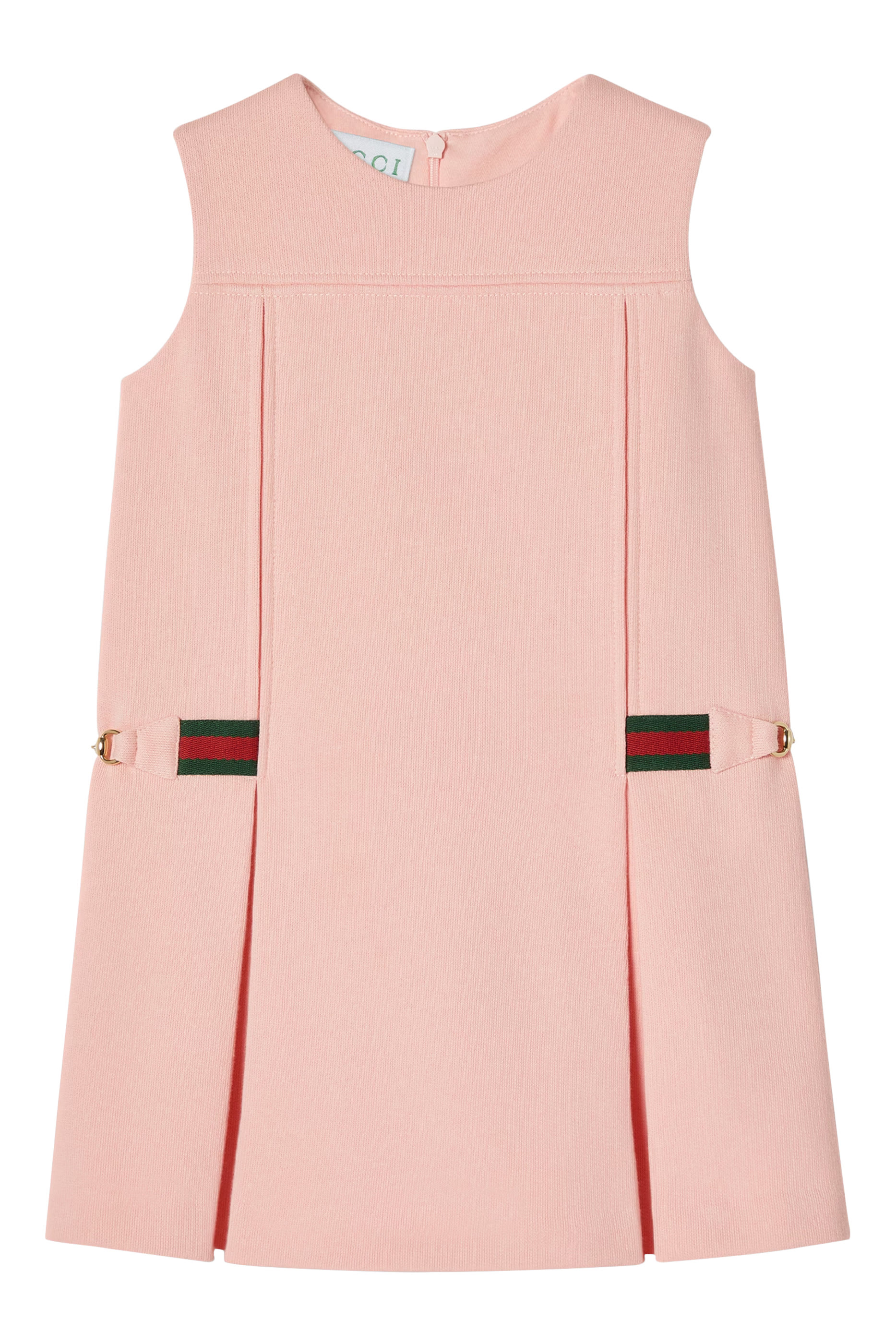 فستان بلا أكمام بحلي على شكل لجام حصان قطن