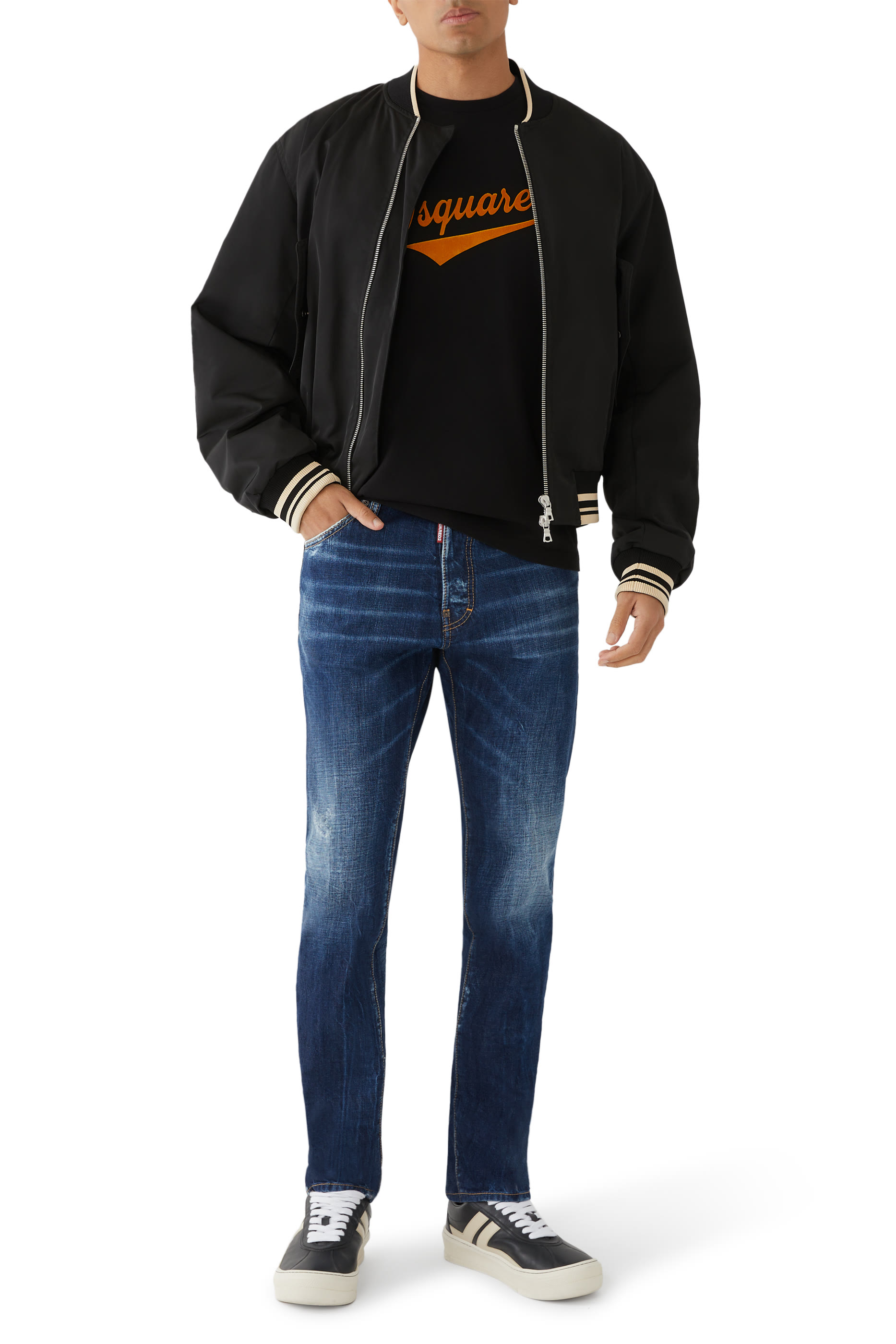 تيشيرت كول فيت مخملي بشعار الماركة