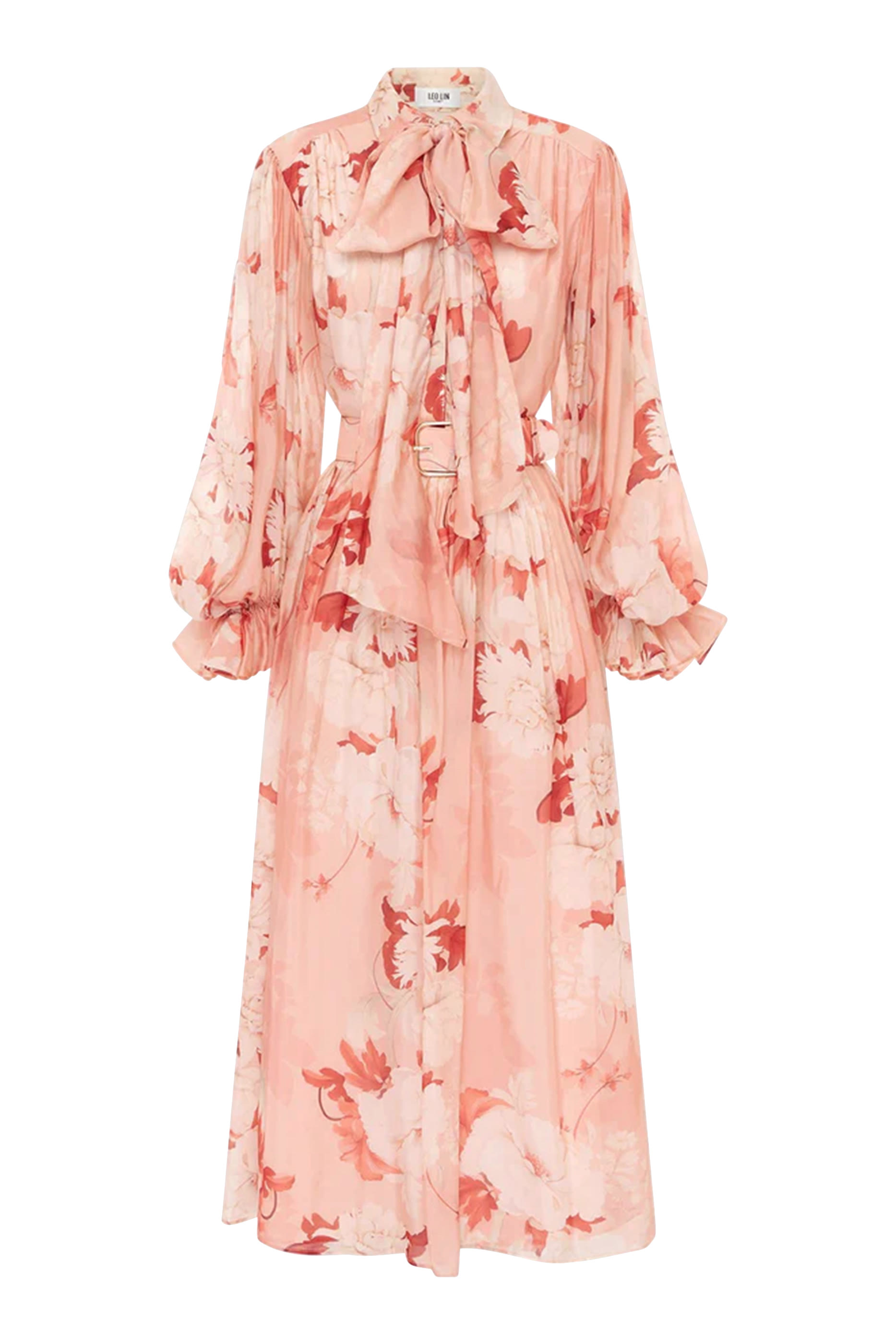 فستان كاسي متوسط الطول برباط عند العنق