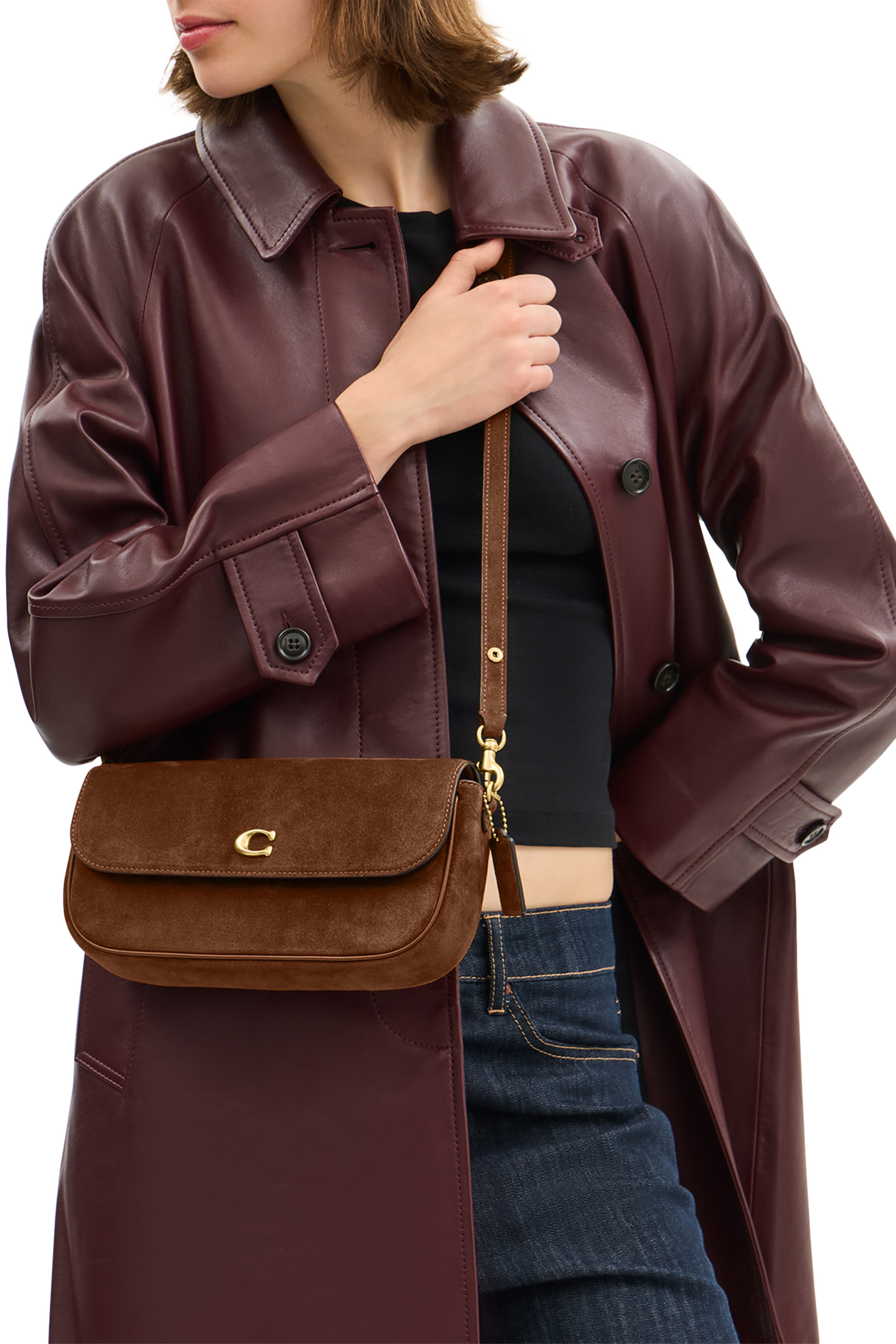 حقيبة بروك بغطاء قلاب وسلسلة