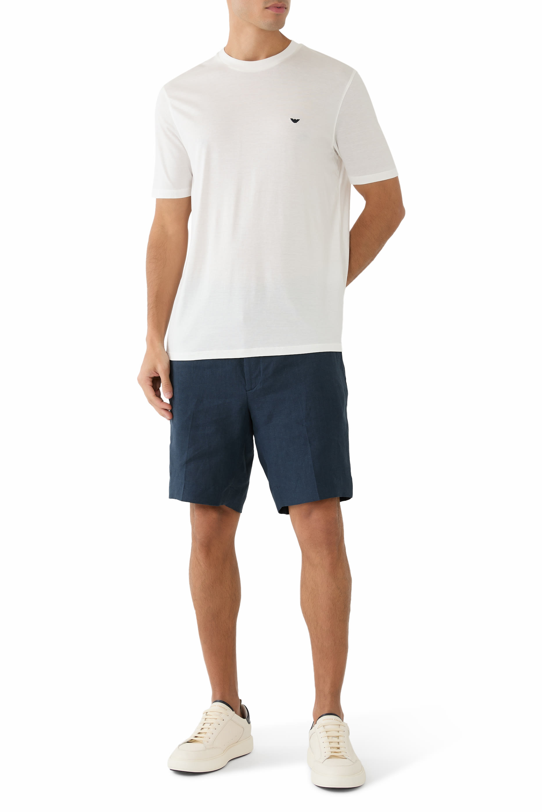 تيشيرت بتطريز شعار الماركة مزيج ليوسيل جيرسيه