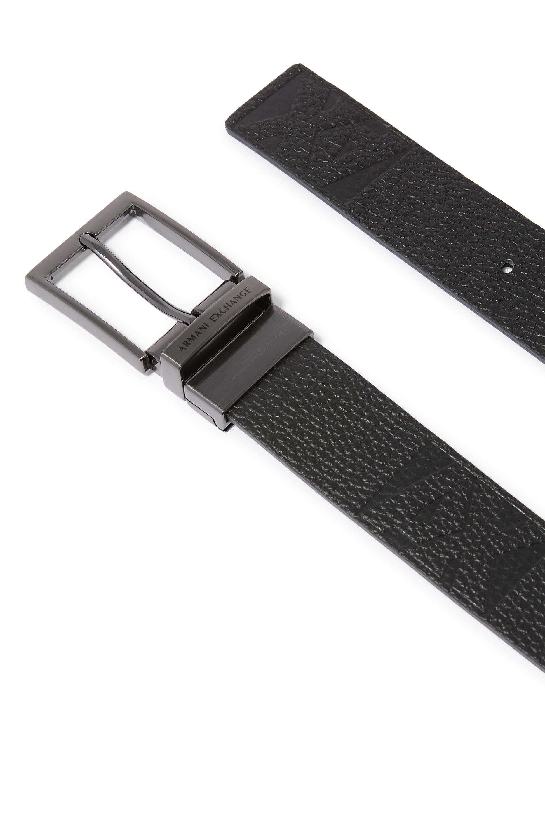 حزام بنقشة شعار الماركة جلد