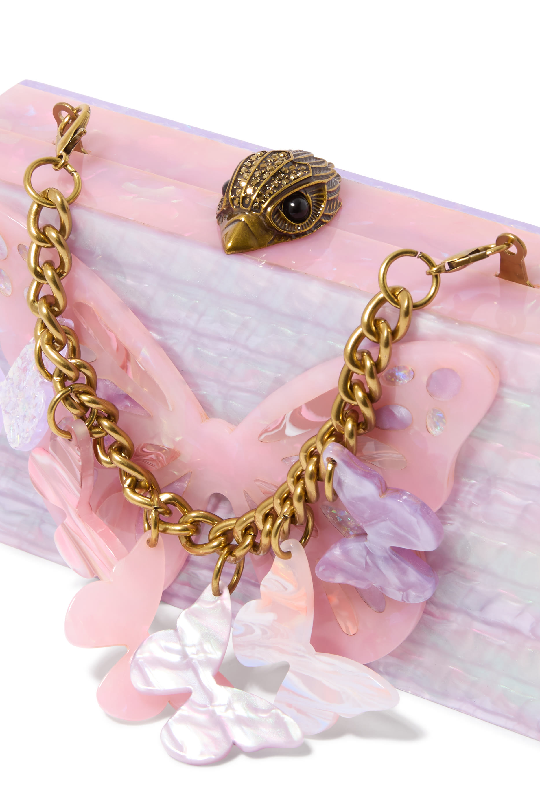 حقيبة كتف مزينة بفراشات