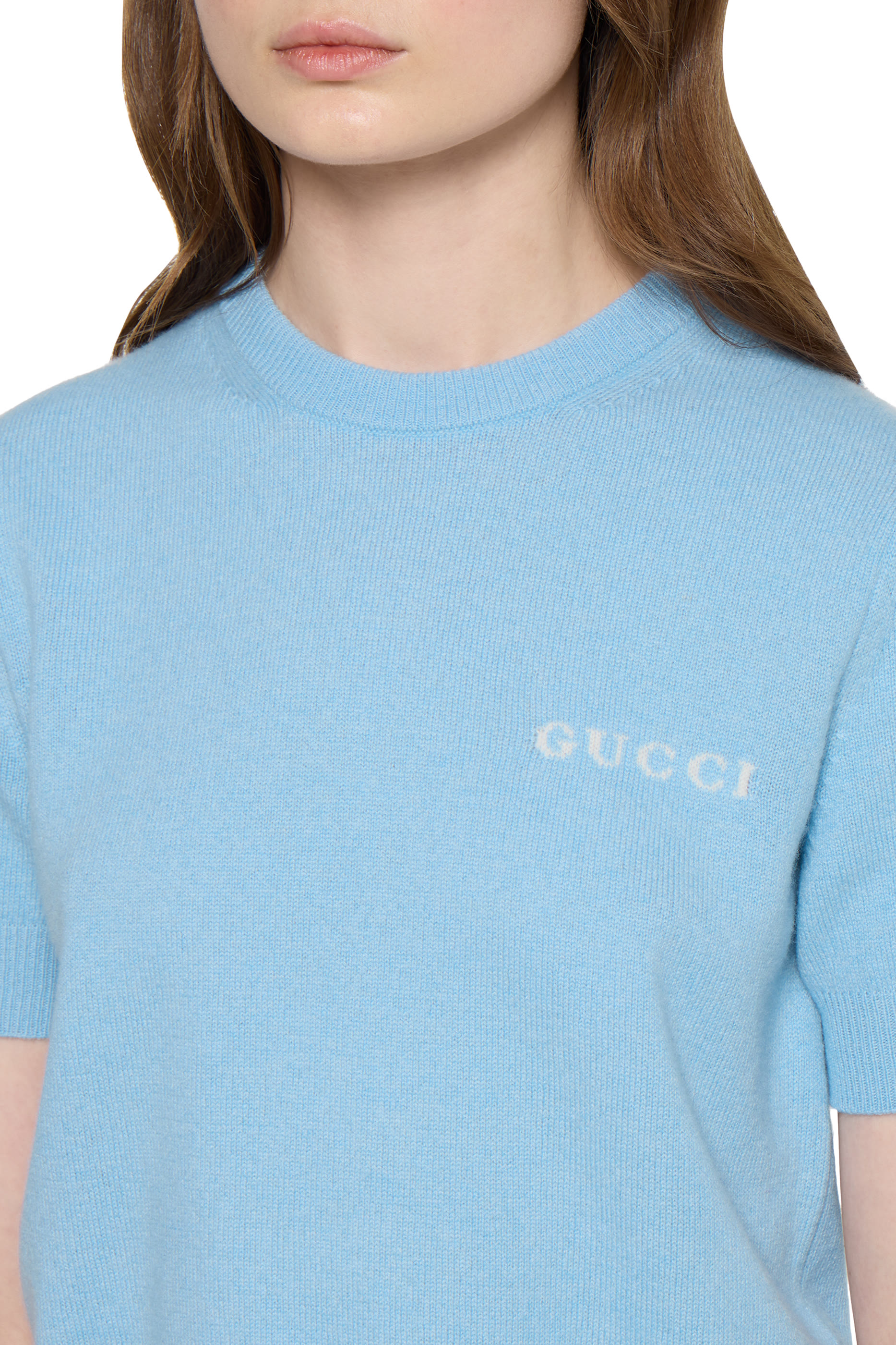 بلوزة مزينة بشعار الماركة كشمير