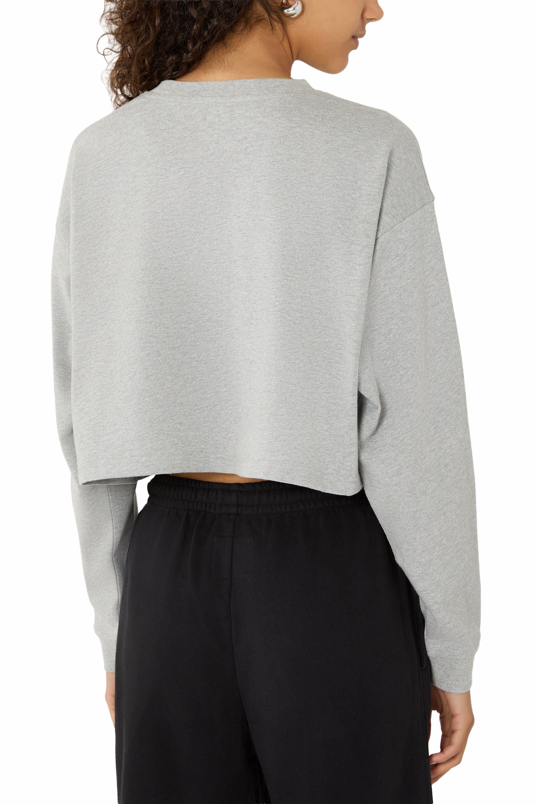 بلوزة قصيرة بشعار الماركة قطن جيرسيه