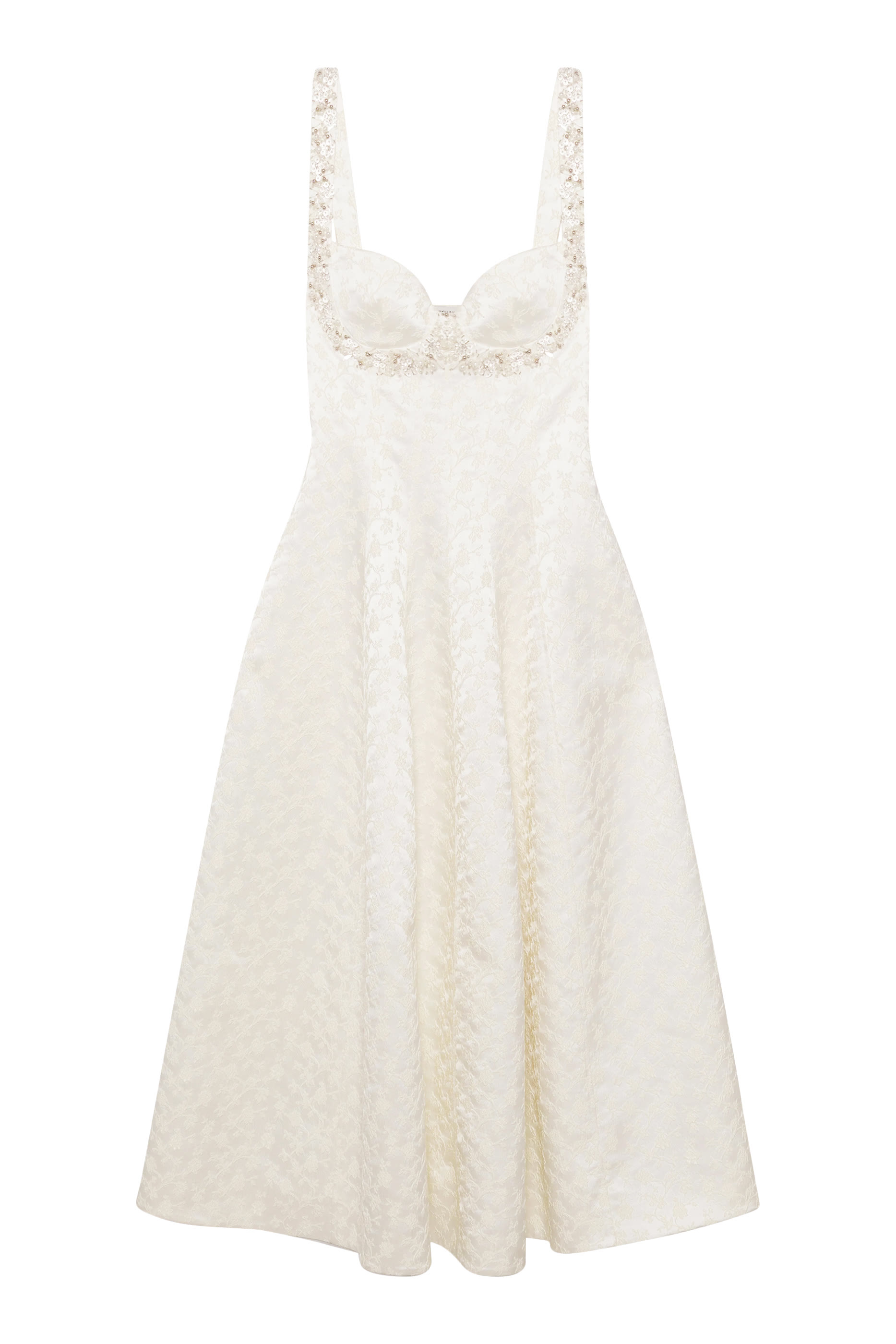 فستان شارلوت جاكار متوسط الطول