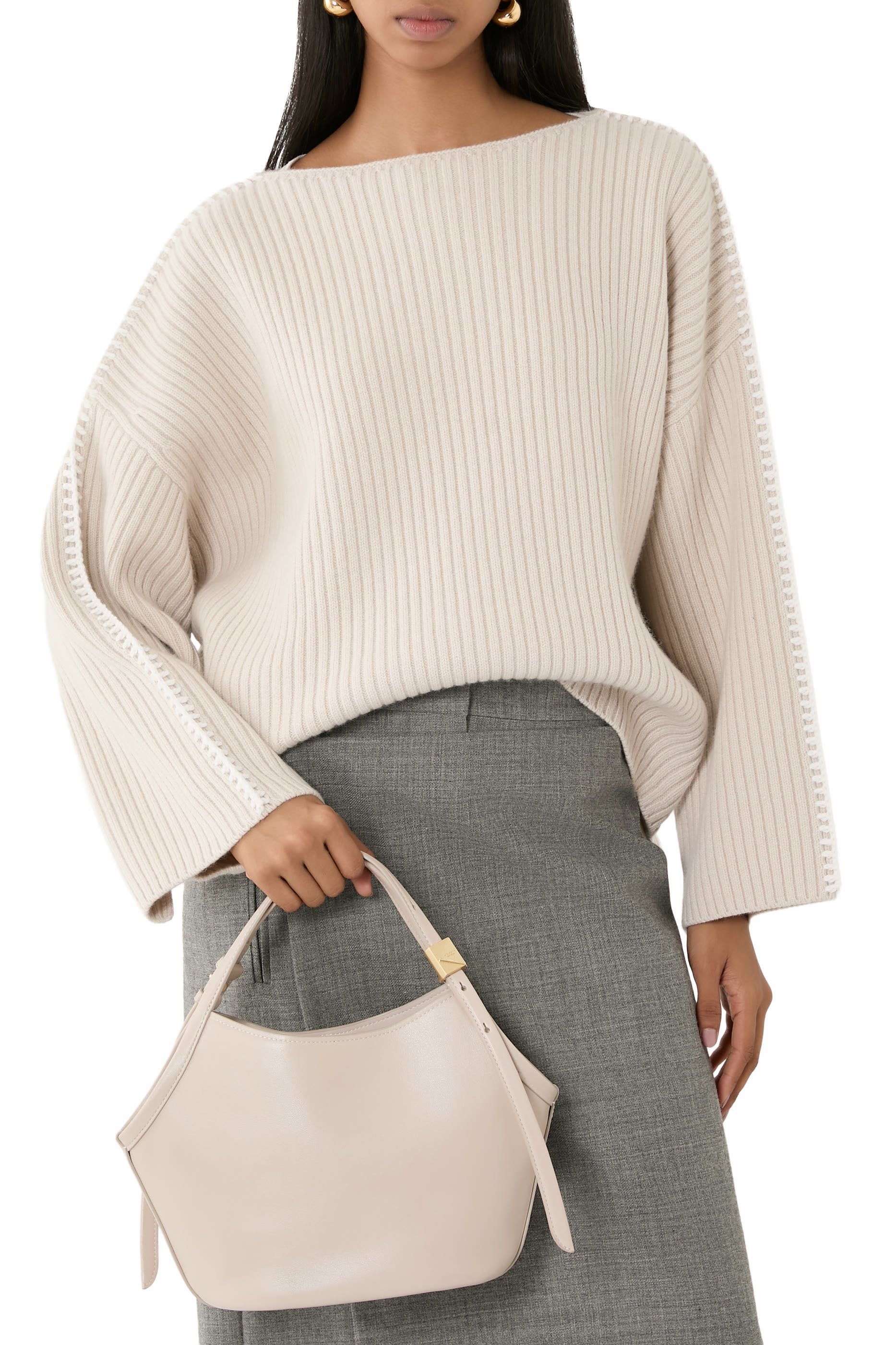 حقيبة يد ديكو توليب صغيرة جلد بملمس بارز قليلًا