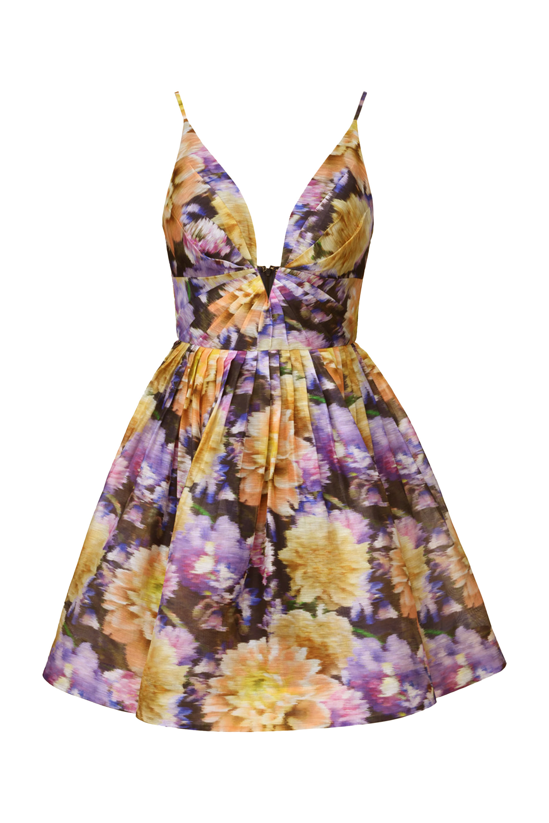 فستان لونا قصير بياقة V