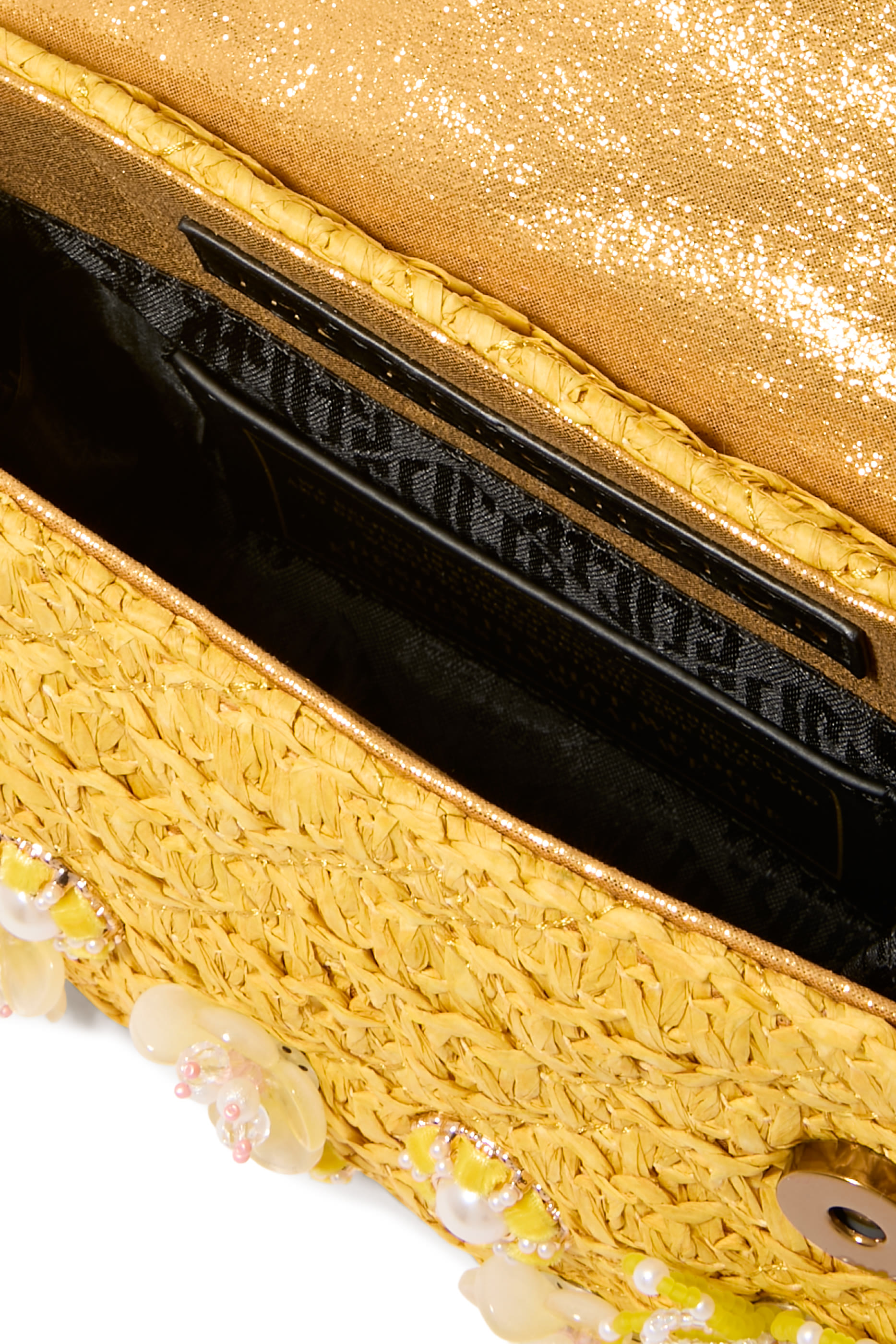 حقيبة كروس بودي كينسينغتون صغيرة بتأثير رافيا