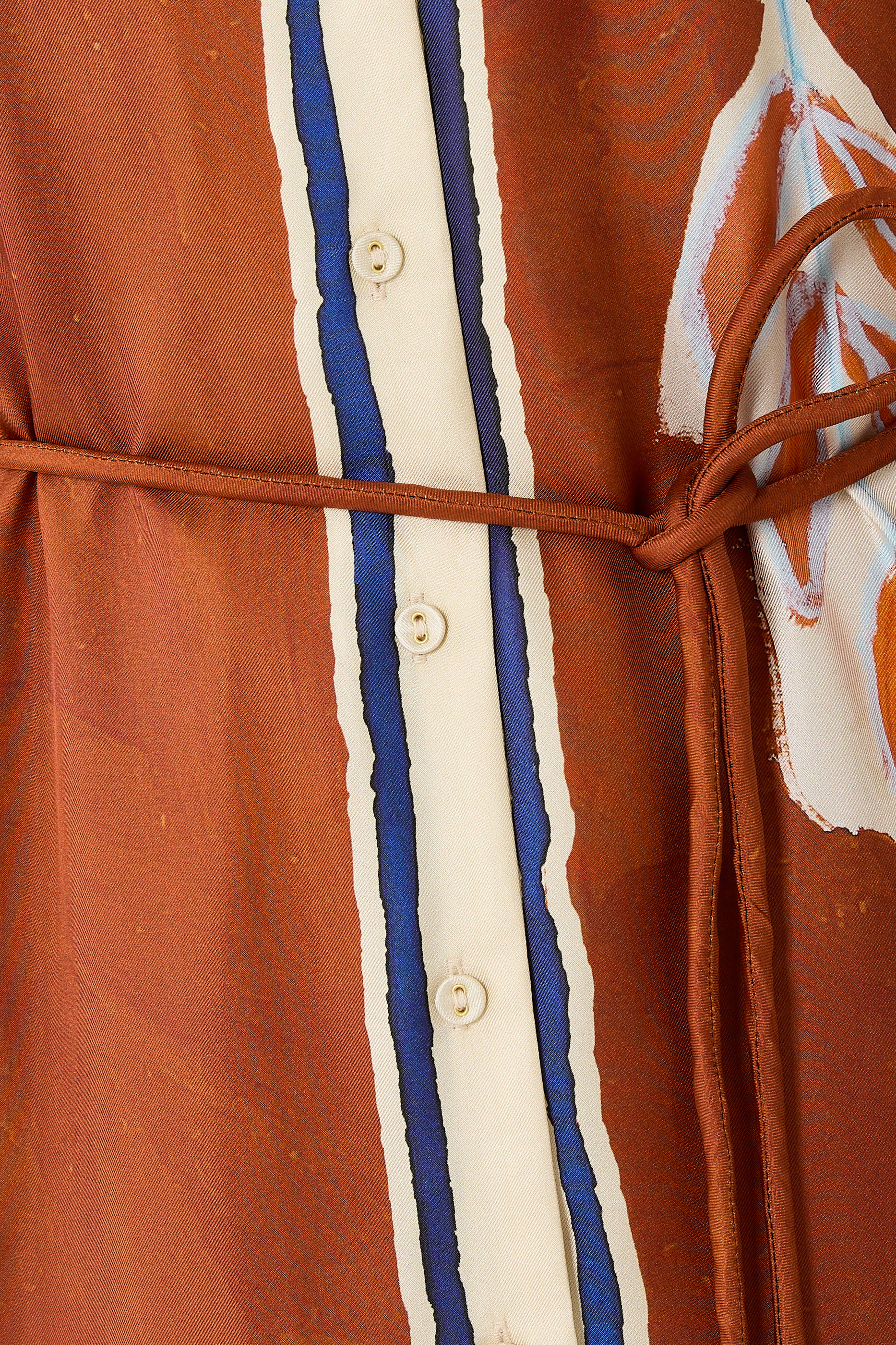 فستان بنمط قميص سولاي دامور حرير