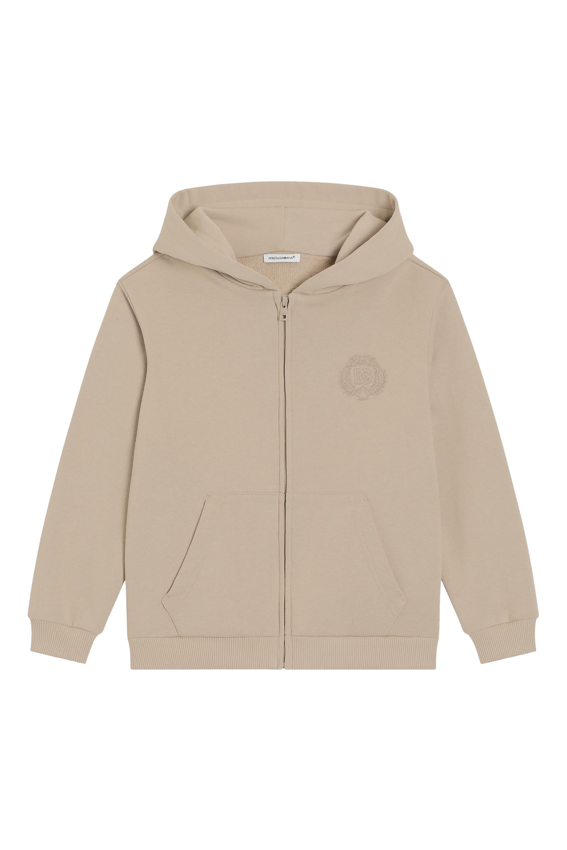 سويت شيرت بغطاء للرأس وشعار الماركة للأطفال