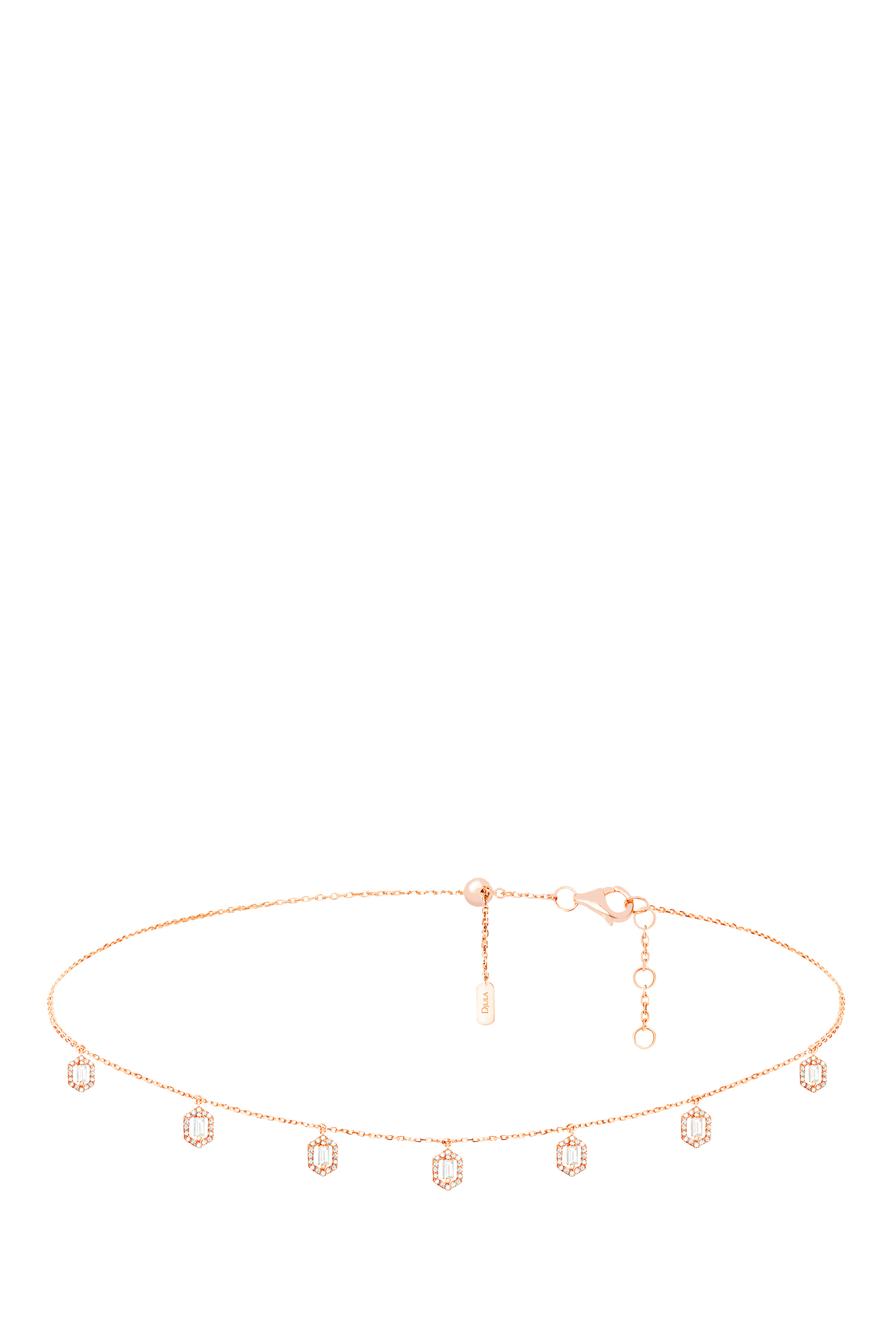 قلادة إكلات مرصعة بماس، ذهب وردي عيار 18