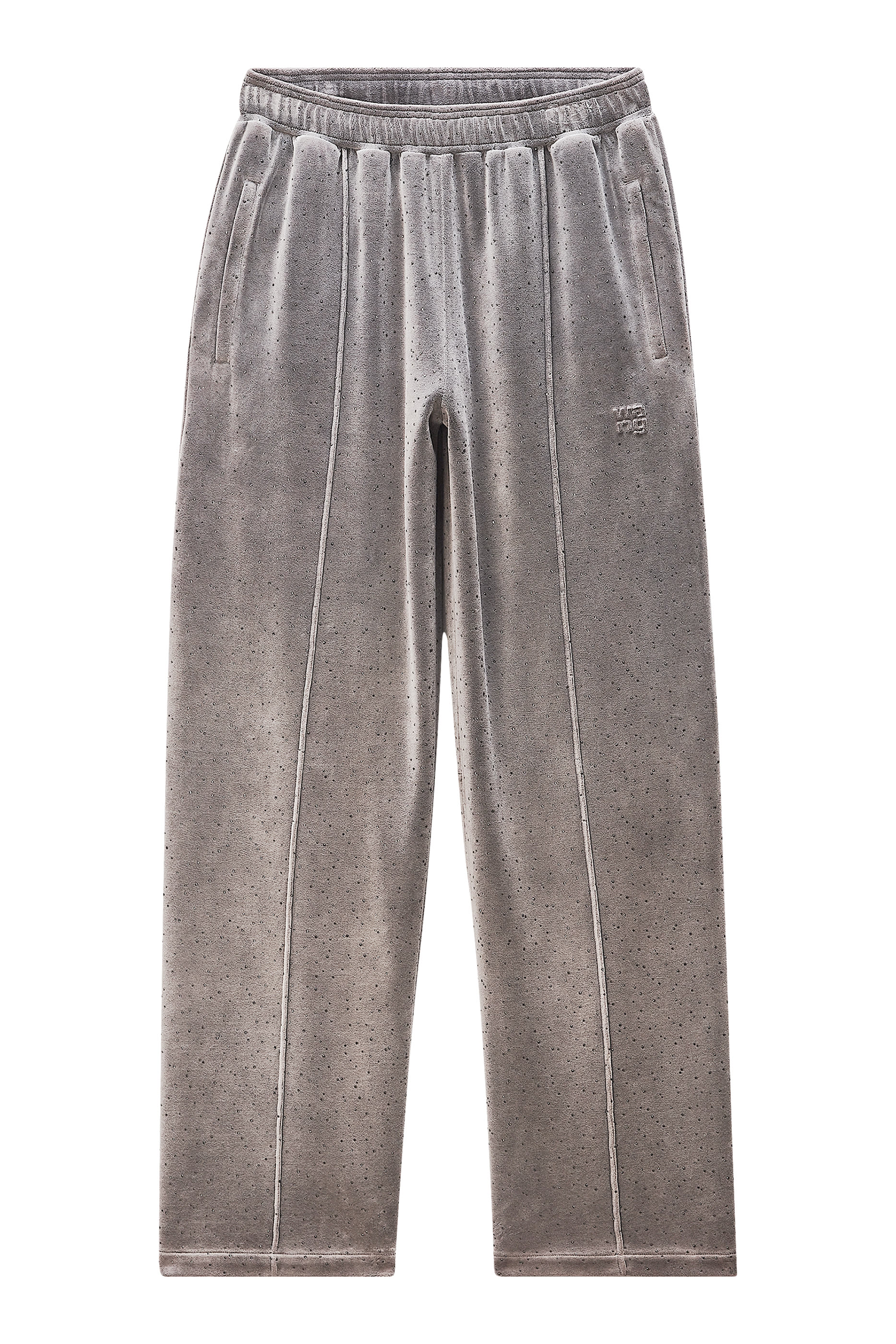 بنطال رياضي مرصع بأحجار مثبتة حراريا تيري