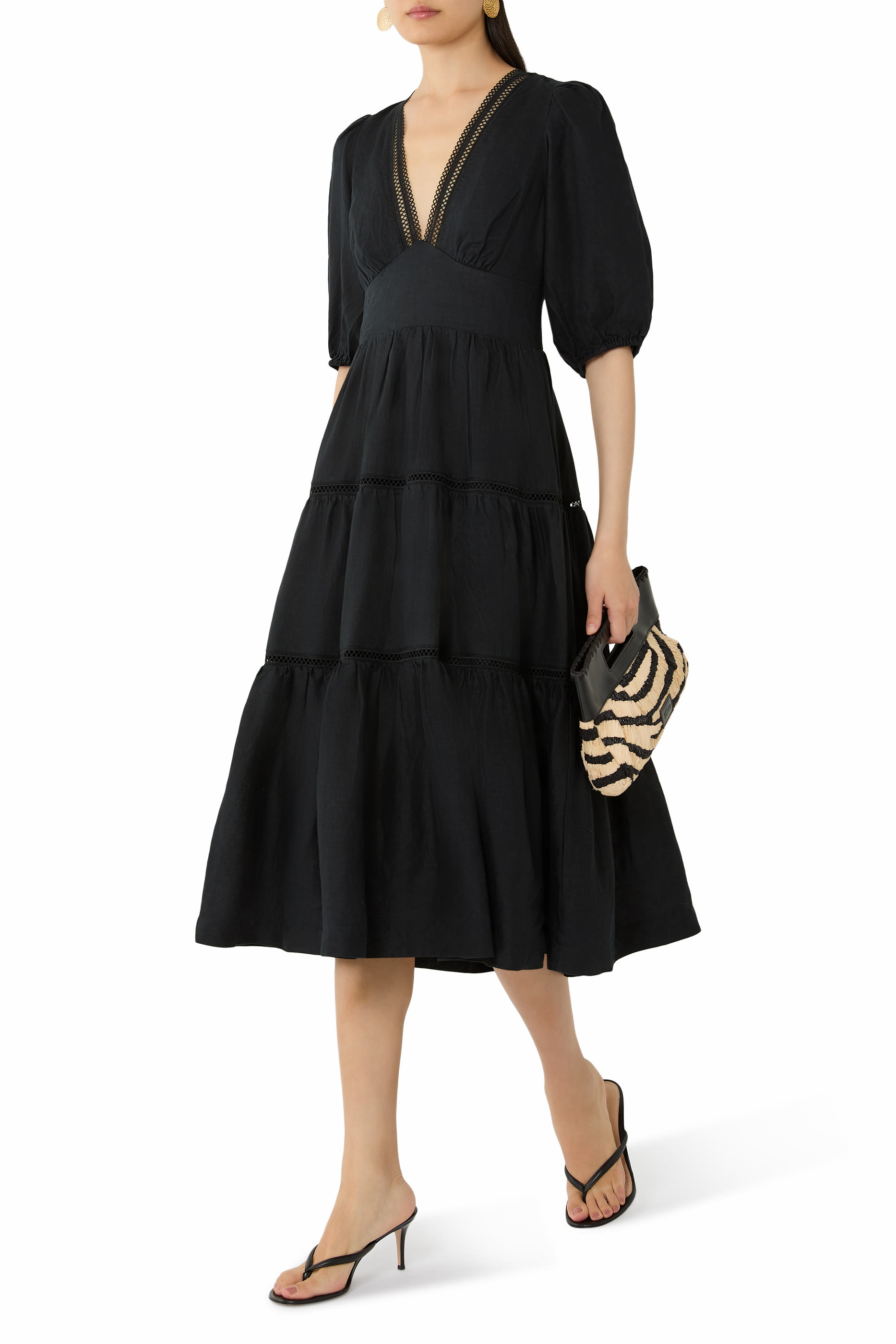 فستان ميتيورا متوسط ​​الطول دانتيل