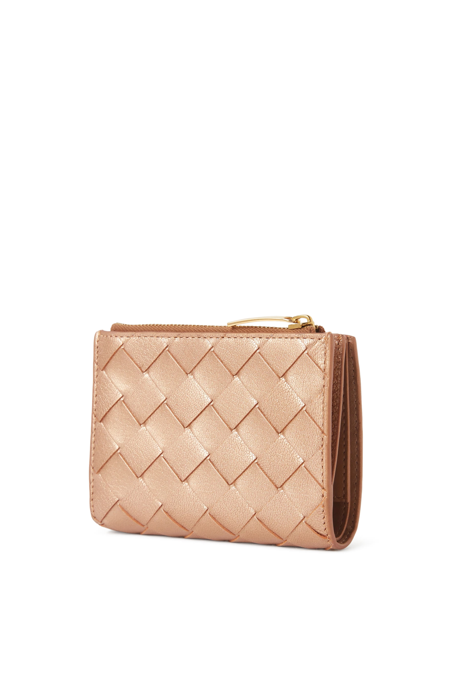 محفظة صغيرة بتصميم مجدول ثنائي الطي