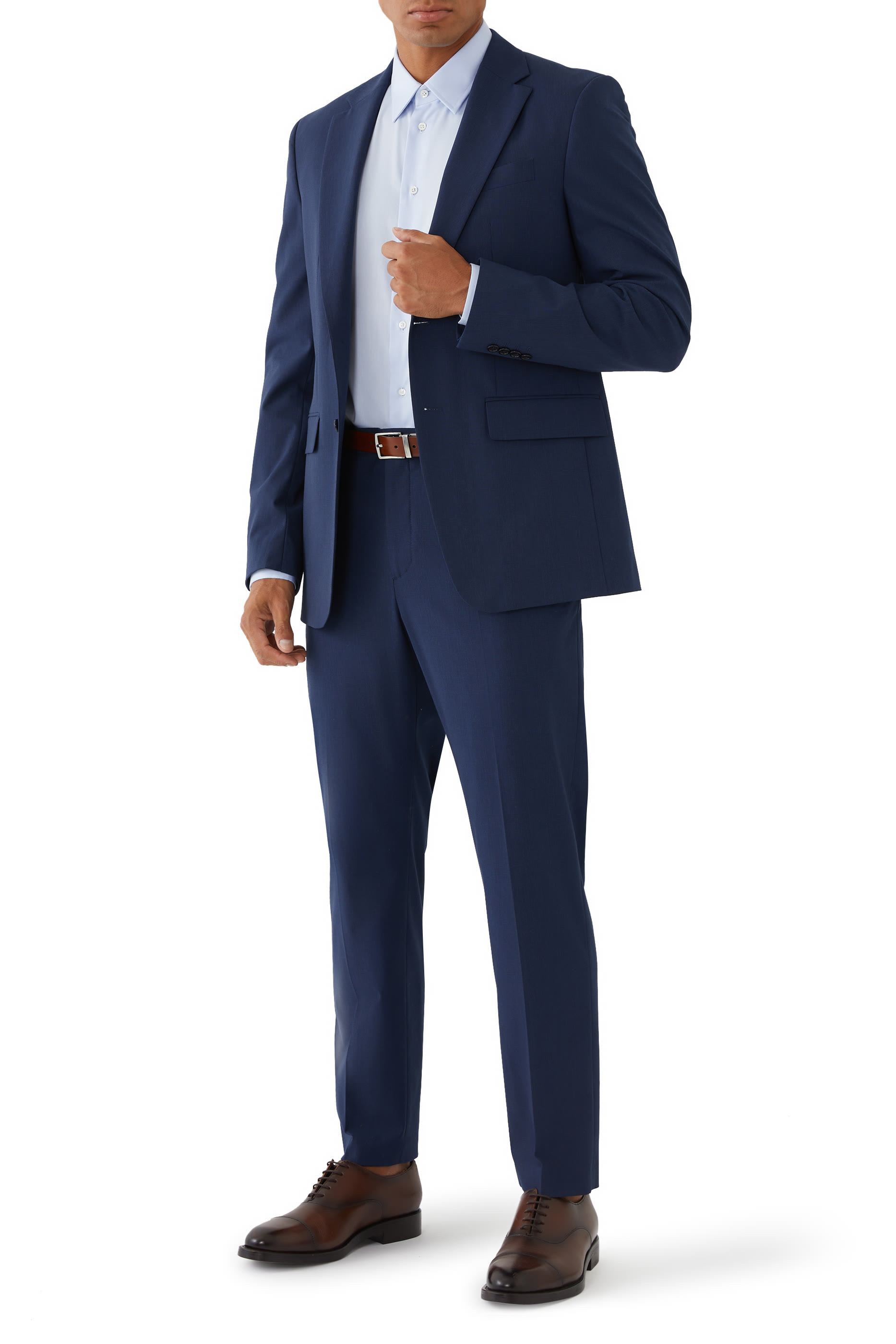 قميص قطني مطاطي غير قابل للكي