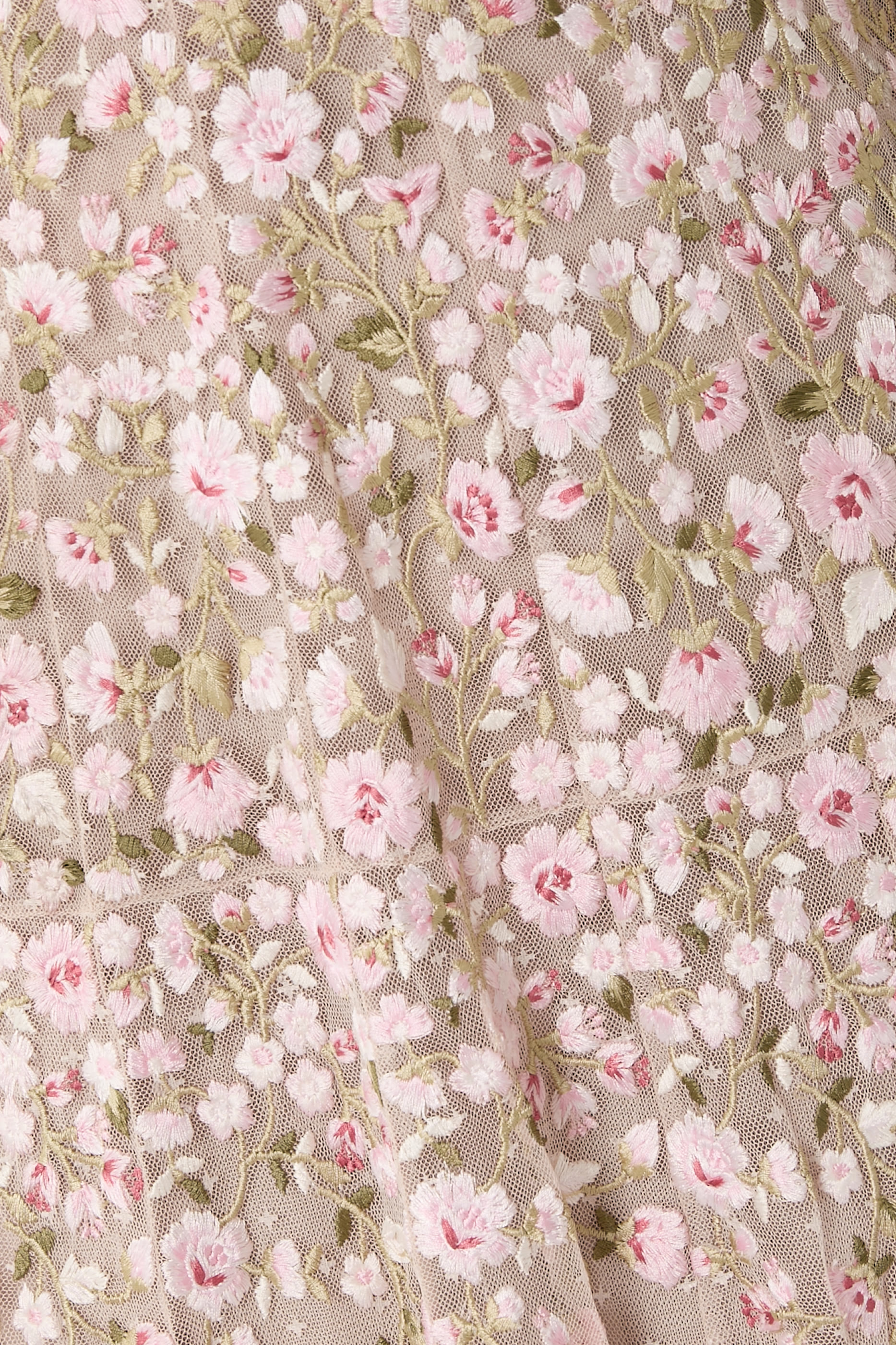 فستان سهرة سيلفيا بطول الكاحل بنقشة ورود