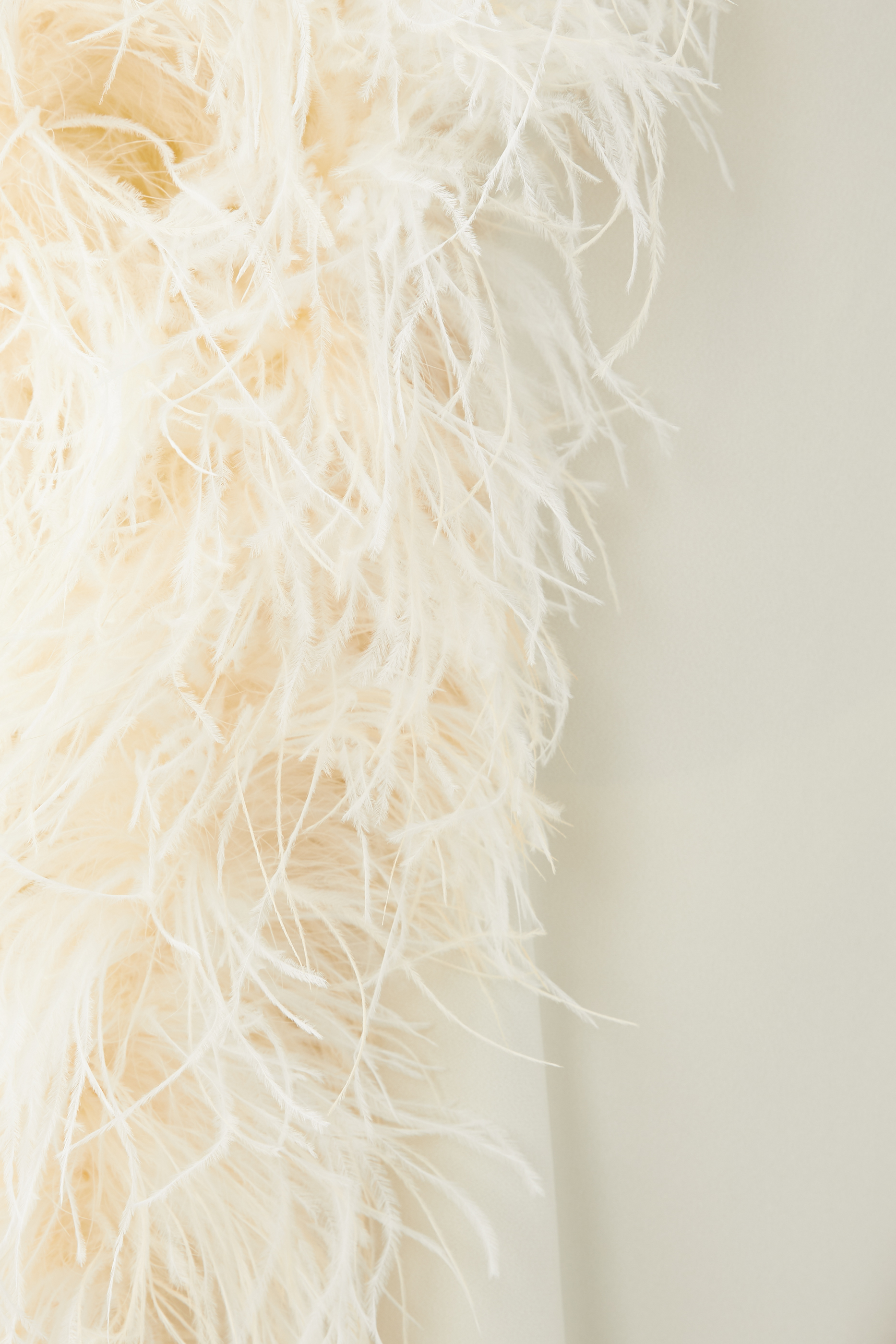 فستان أوبود مزين بالريش