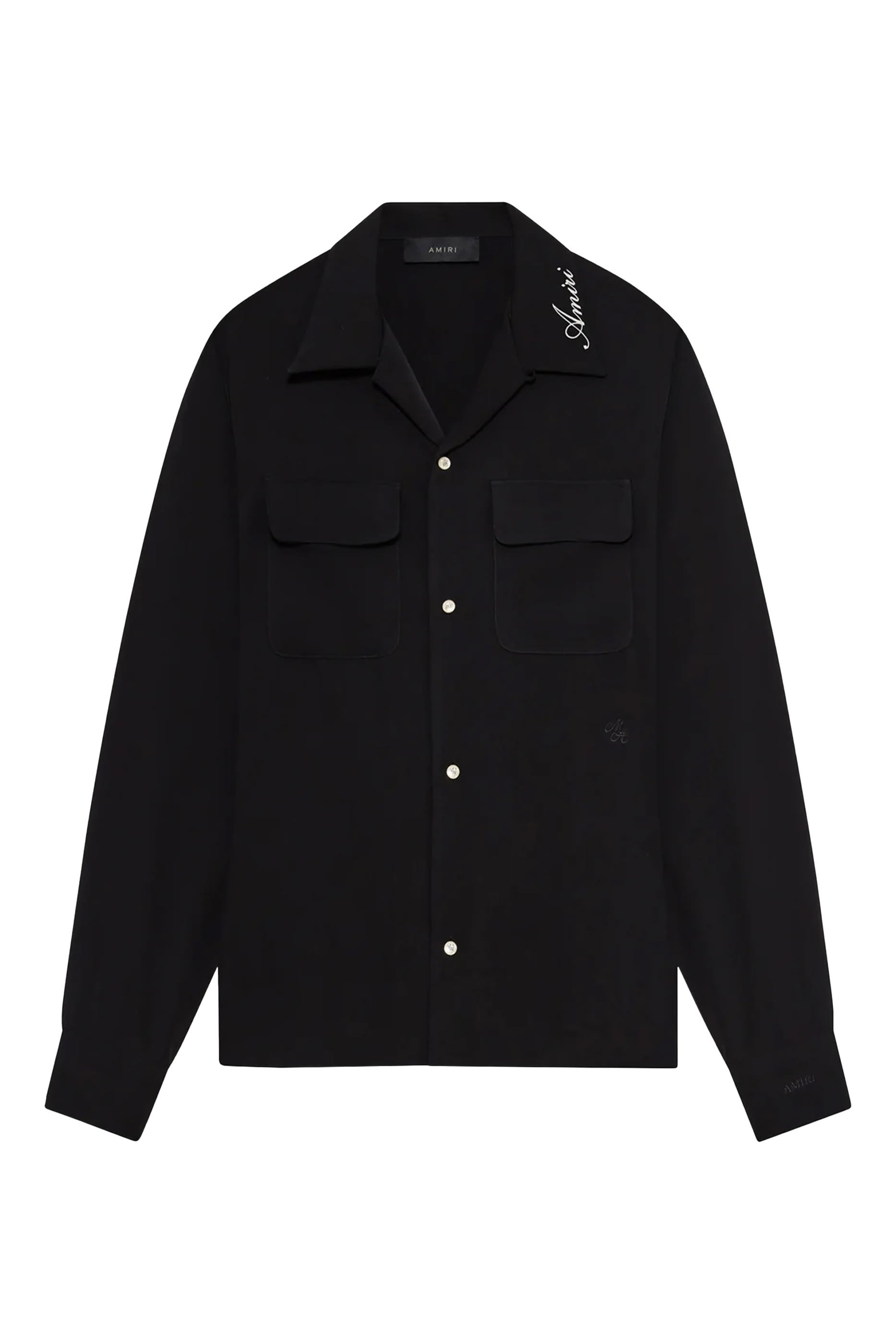 قميص بجيوب بحواف دائرية