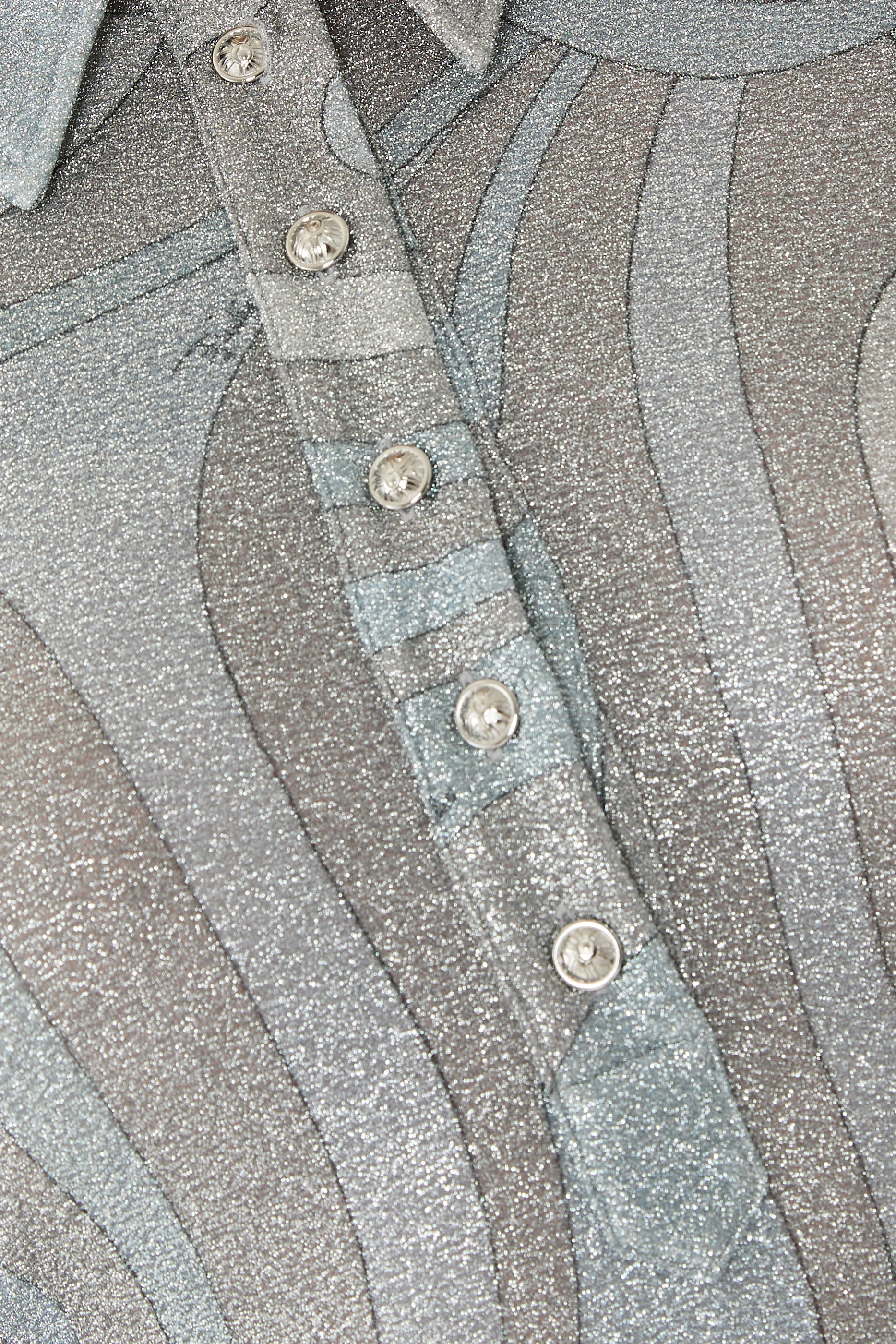 بلوزة بنقشة ايريد جيرسيه لامع