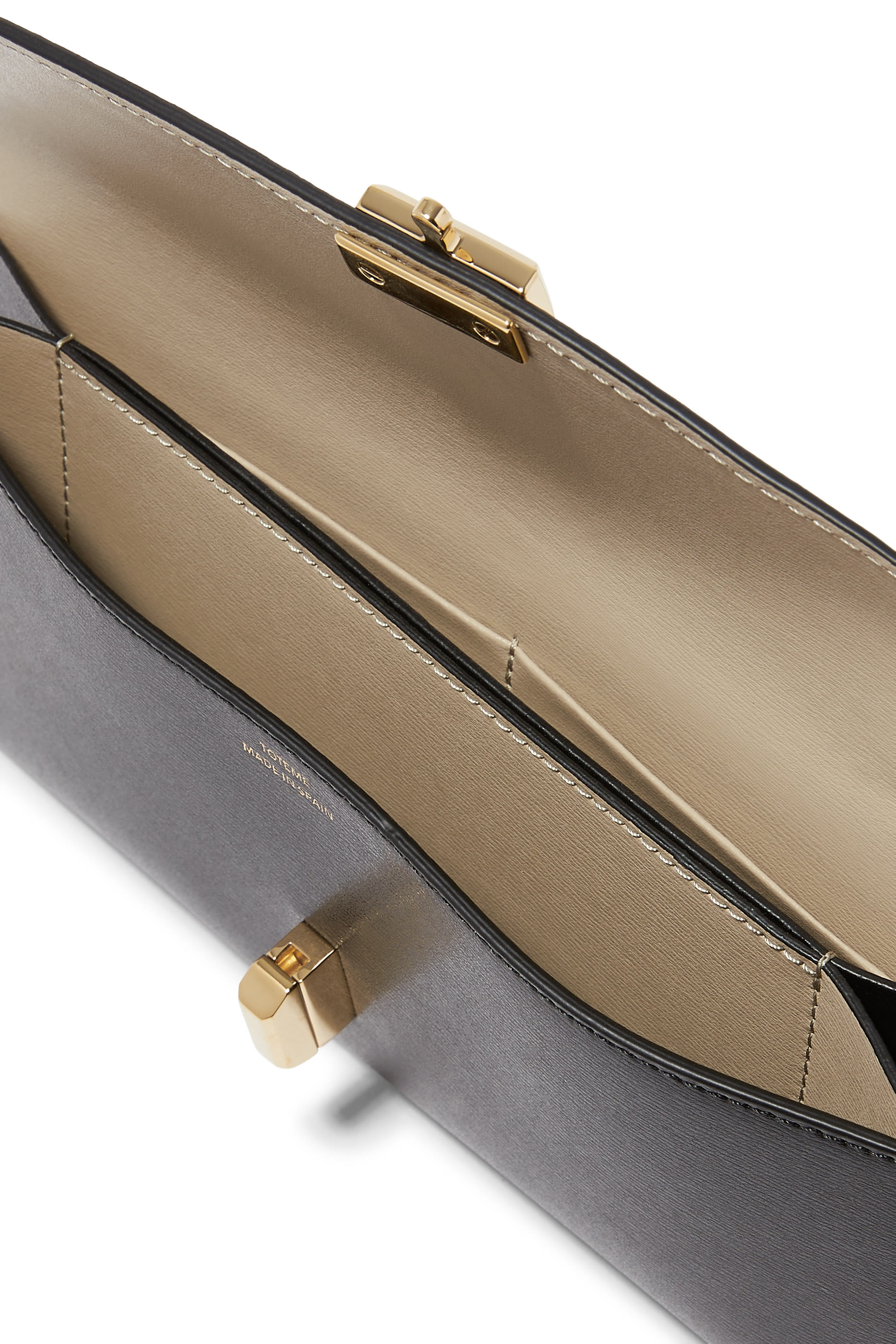 محفظة بقفل على شكل حرف T جلد