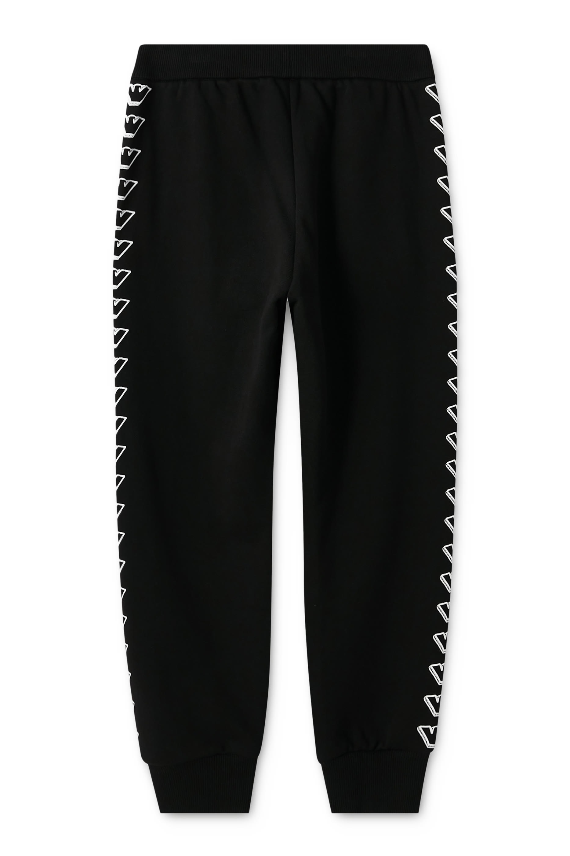 Drawstring Eagle Logo Patch Trousers