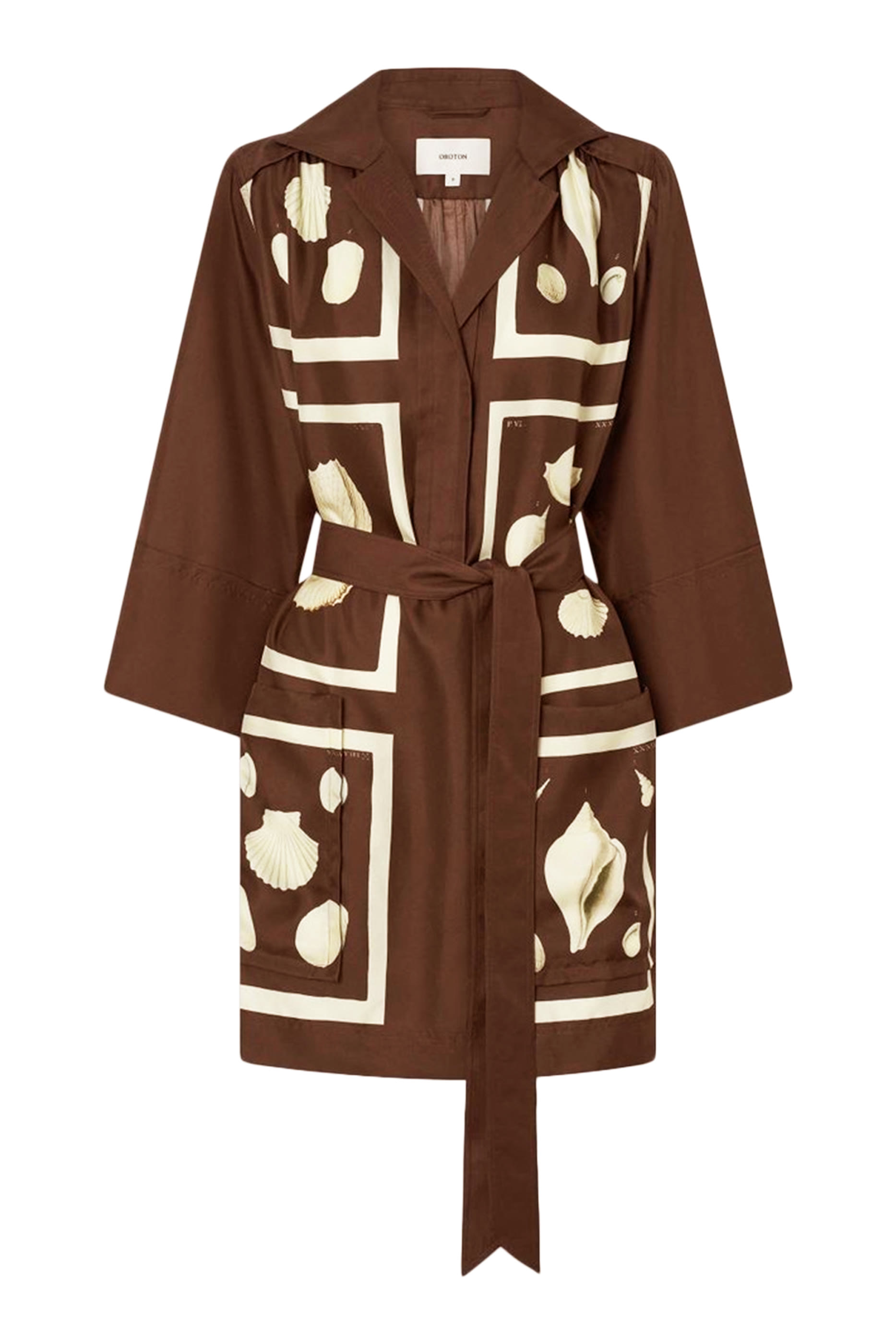 فستان تونيك بنقشة أصداف غرافيكية