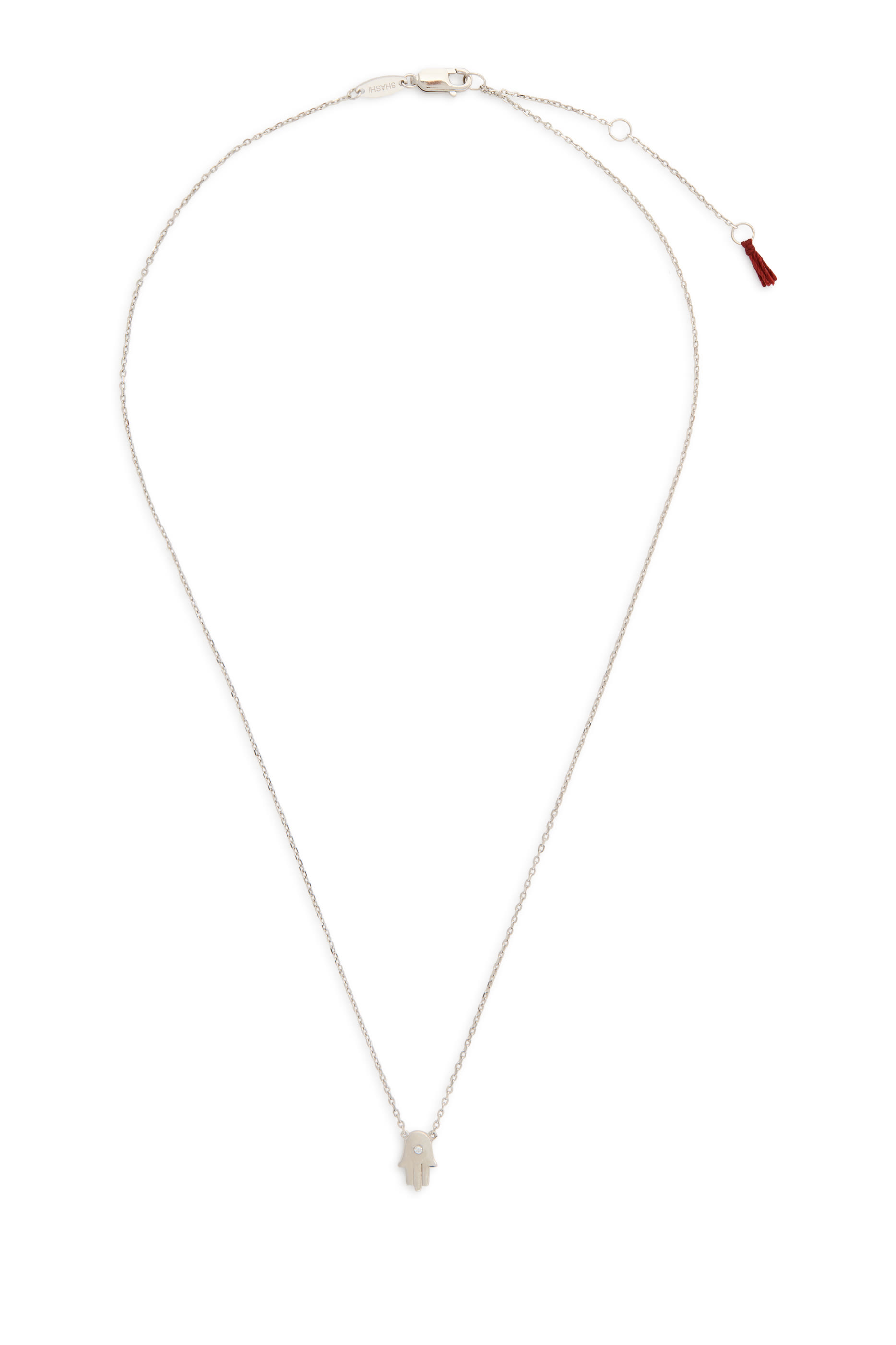 قلادة بدلاية بتصميم كف بحجر زركونيا بافيه، معدن مطلي بالذهب