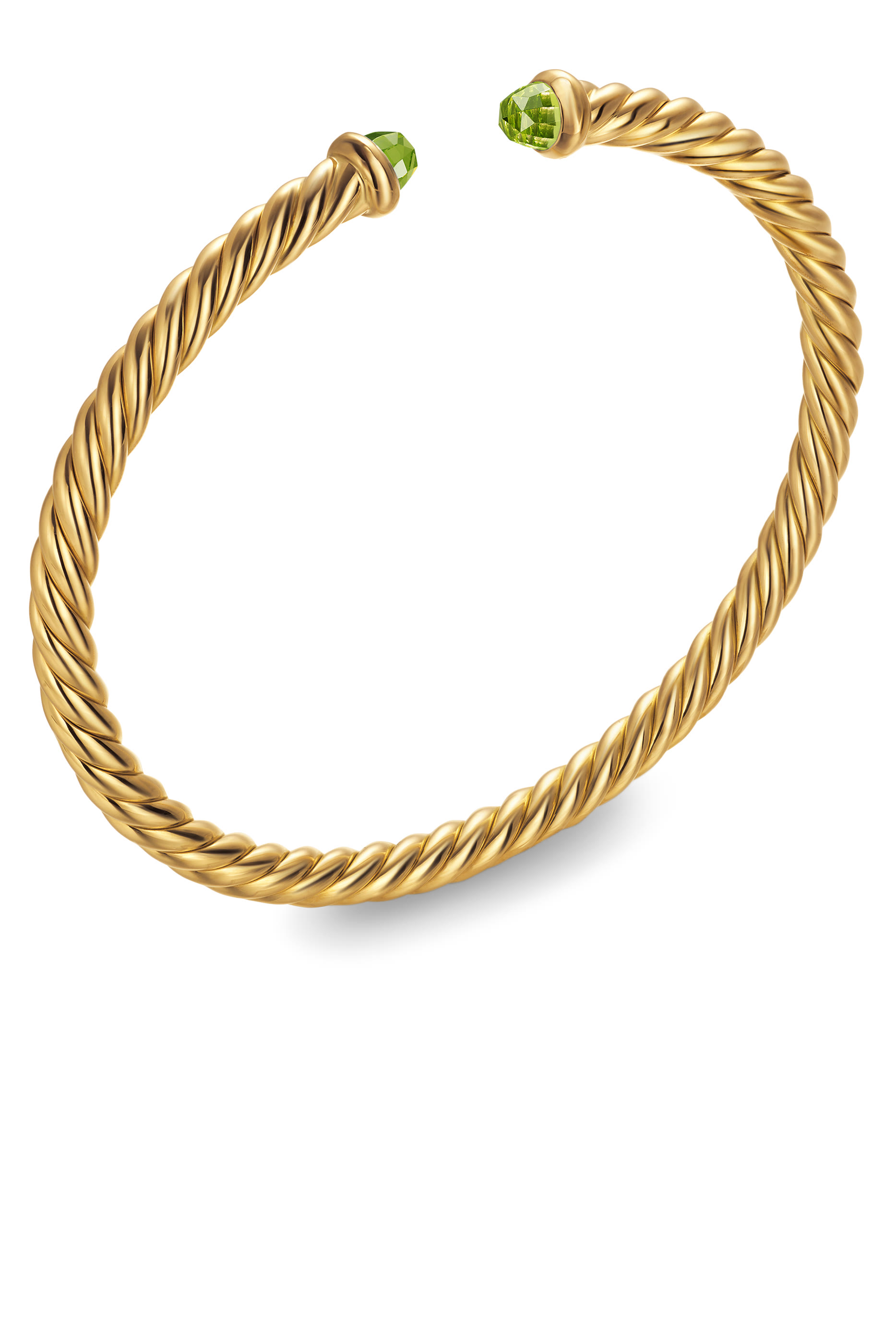 سوار كابلسبيرا فليكس مرصع بحجر بيريدوت، ذهب أصفر عيار 18